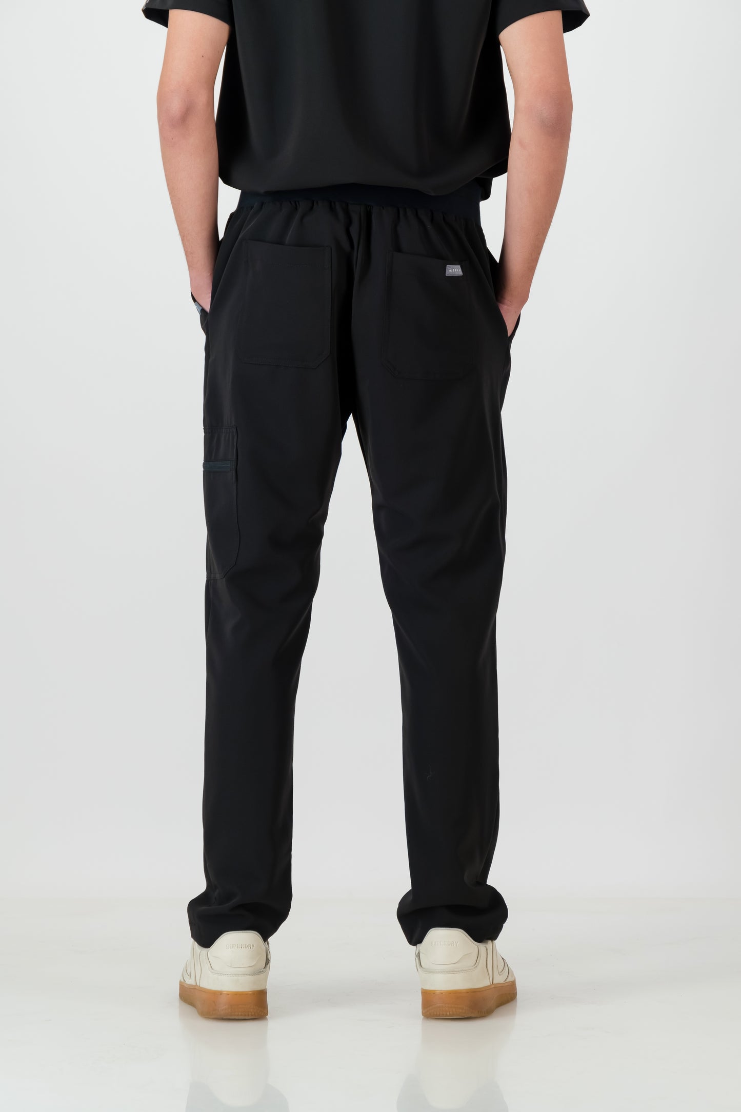 The Mens Straight Leg Scrub Pants - Black