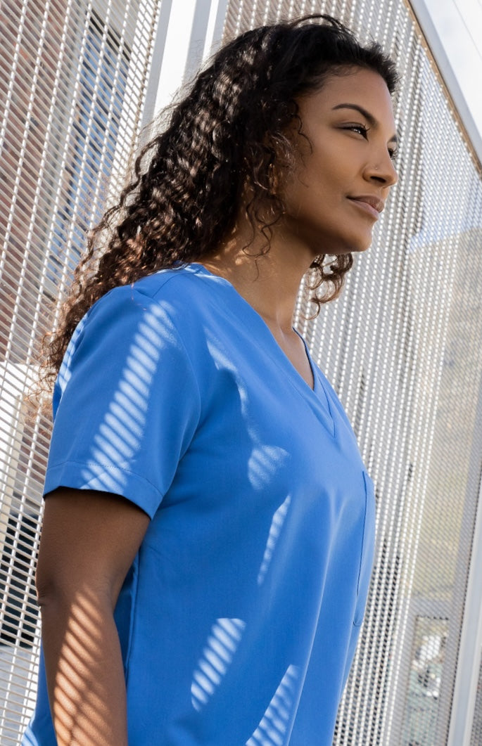 The Penny Women's Scrub Top - Cool Marine