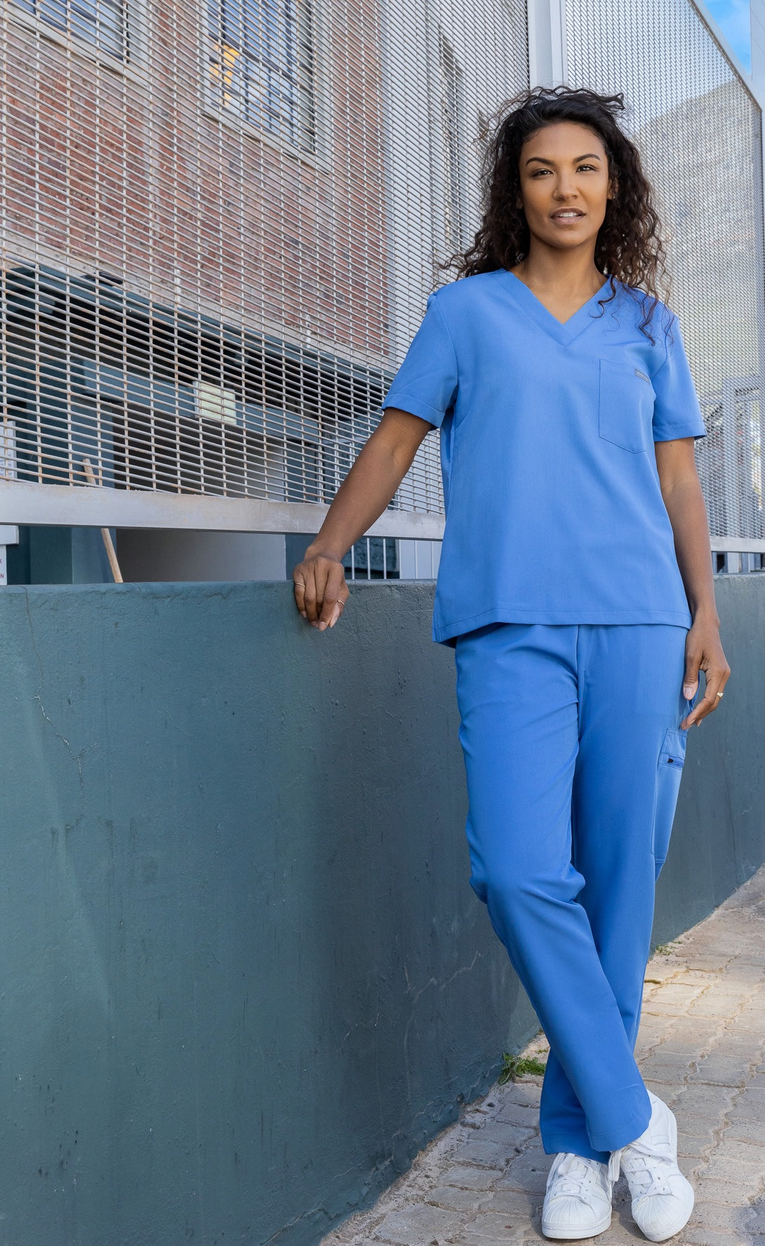 The Penny Women's Scrub Top - Cool Marine