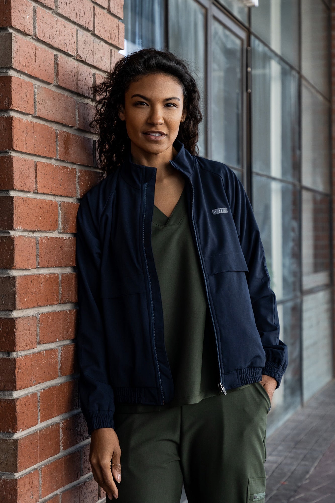 The Rosa Women's Scrub Jacket - Navy