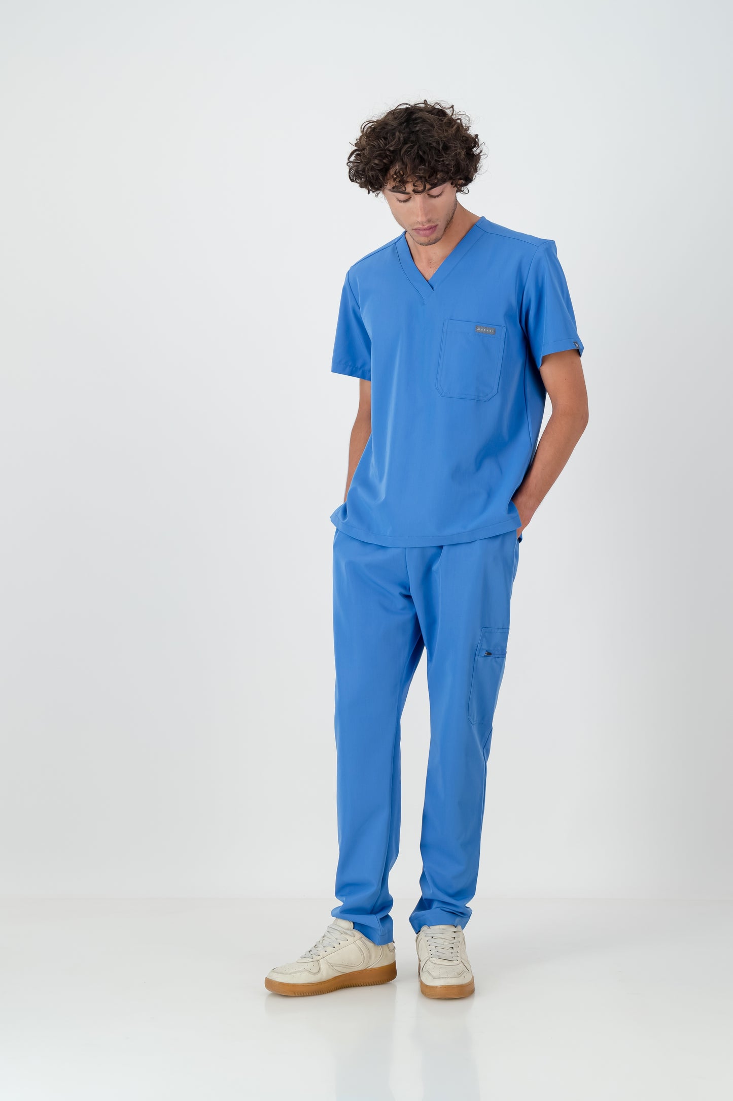 The Mens Straight Leg Scrub Pants - Cool Marine