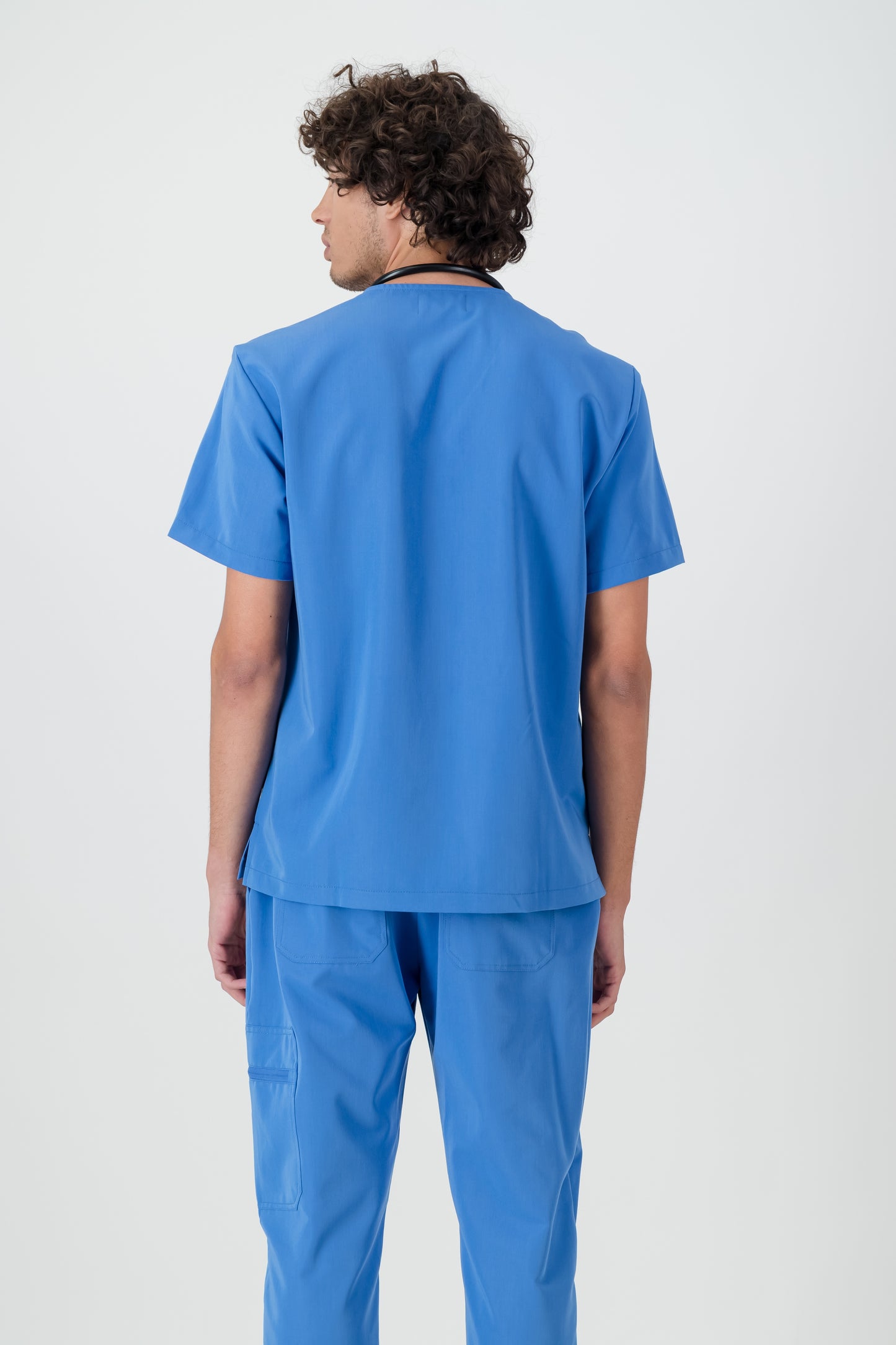 The Chris Men's Scrub Top - Cool Marine