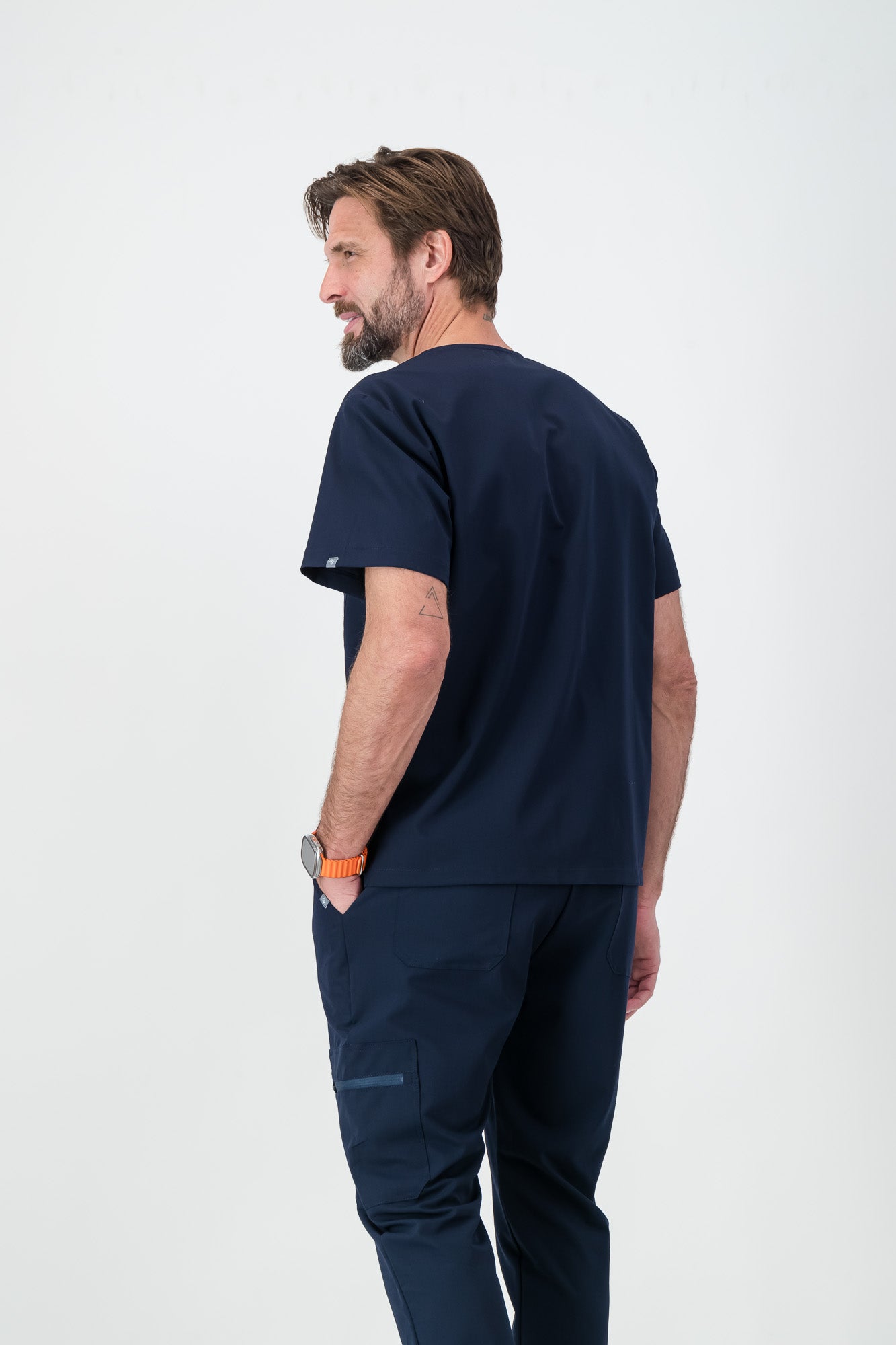 The Chris Men's Scrub Top - Navy