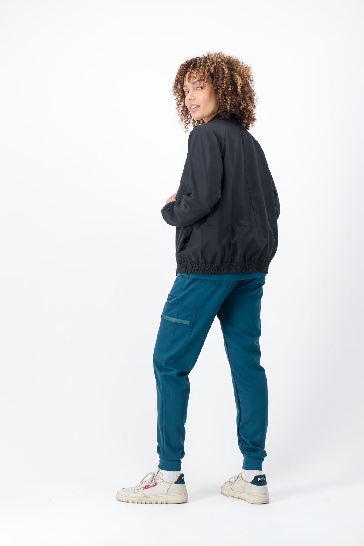The Rosa Women's Scrub Jacket - Black - Meraki Scrubs