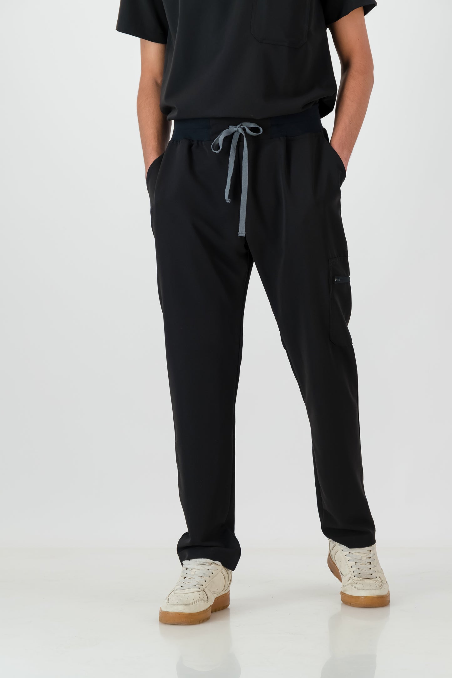 The Mens Straight Leg Scrub Pants - Black