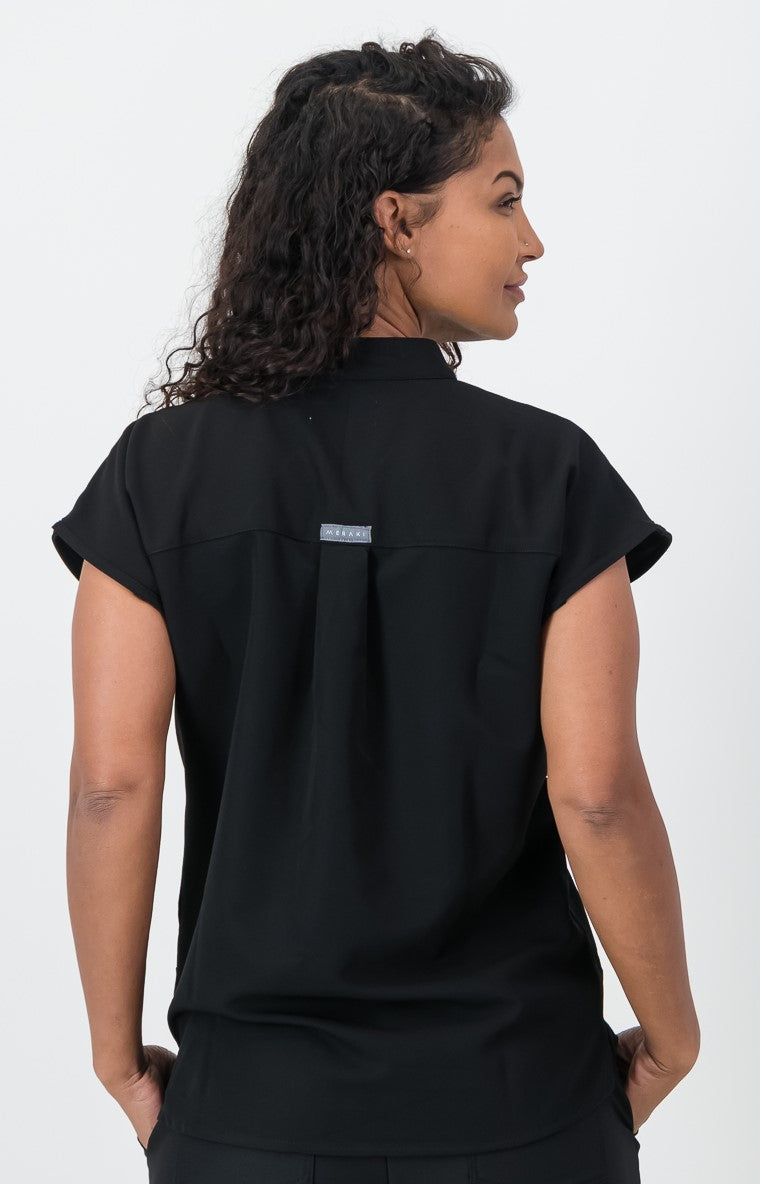The Emma Women's Scrub Top - Black