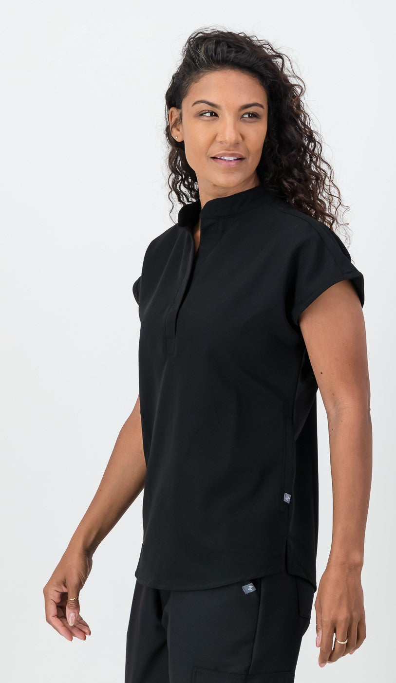 The Emma Women's Scrub Top - Black