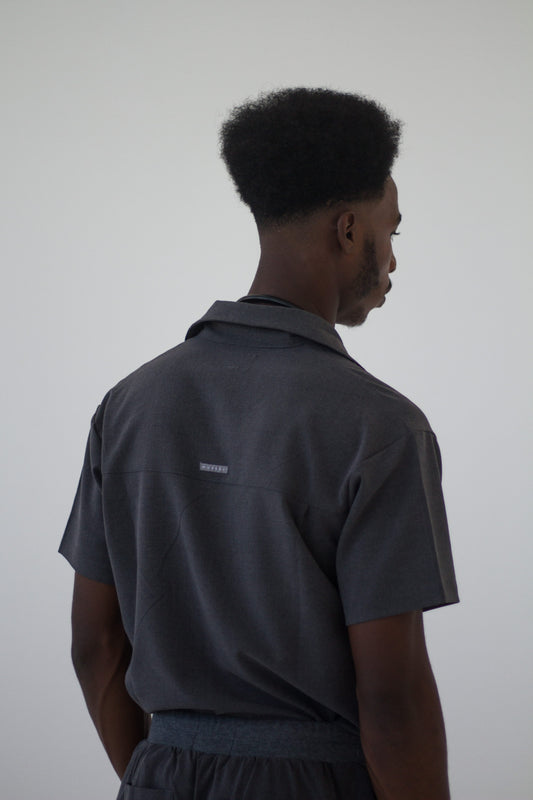 The Newton Golfer Scrub Top - Graphite - Meraki Scrubs