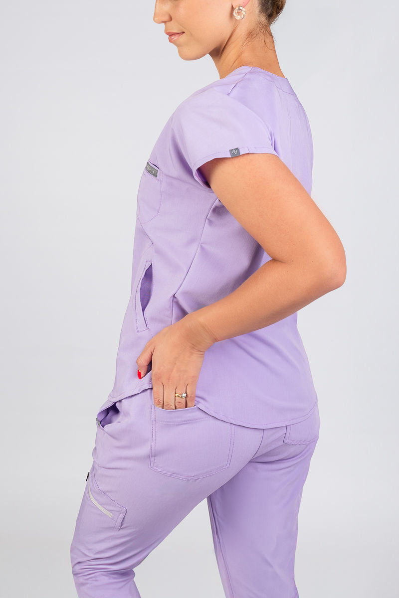 The Coco Women's Scrub Top - Lilac Infusion