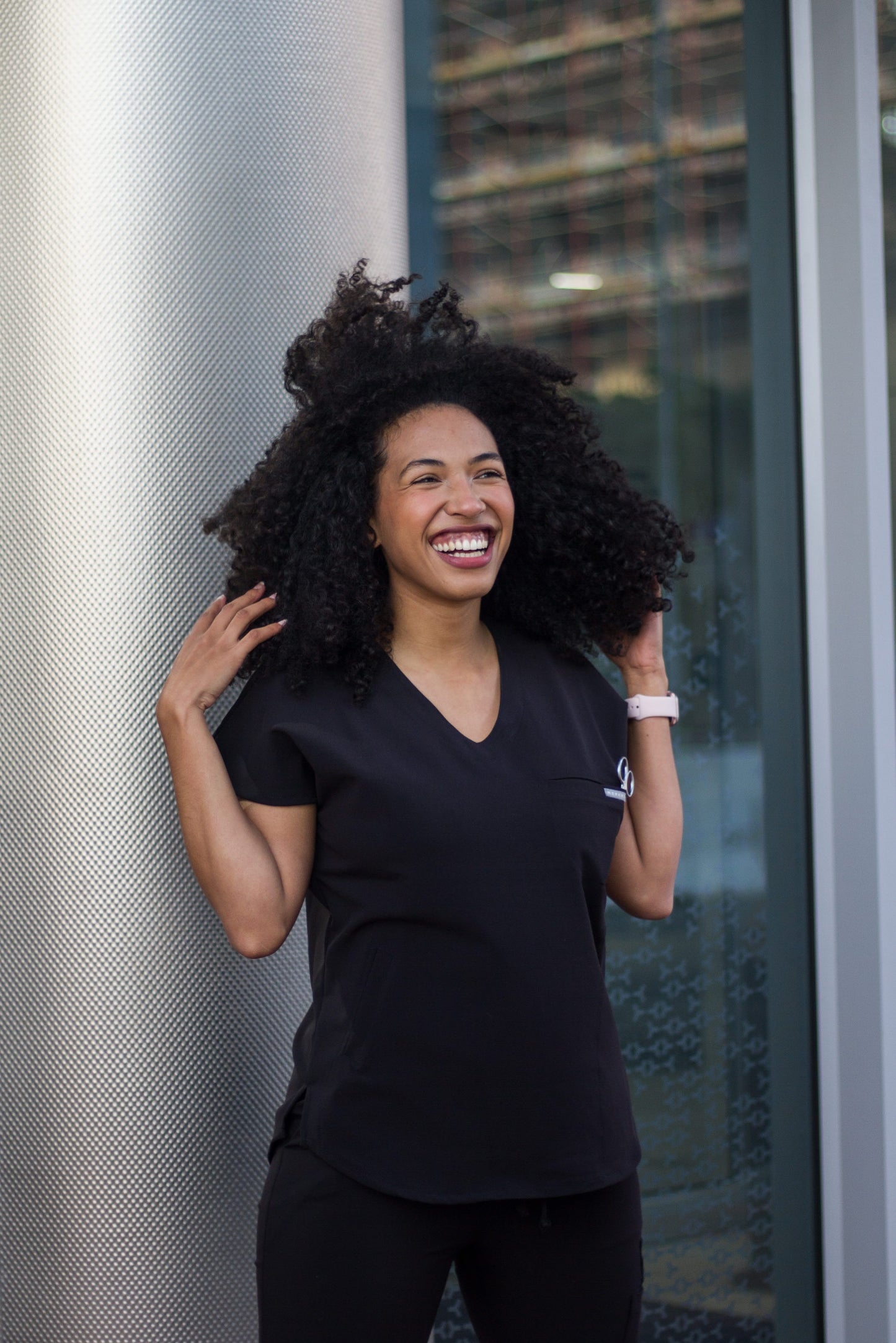 The Coco Women's Scrub Top - Black