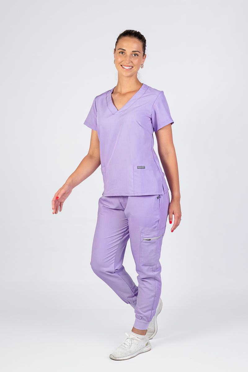 The Marie Women's Scrub Top - Lilac Infusion