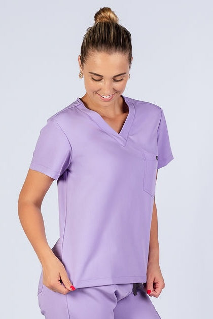 The Penny Women's Scrub Top - Lilac Infusion