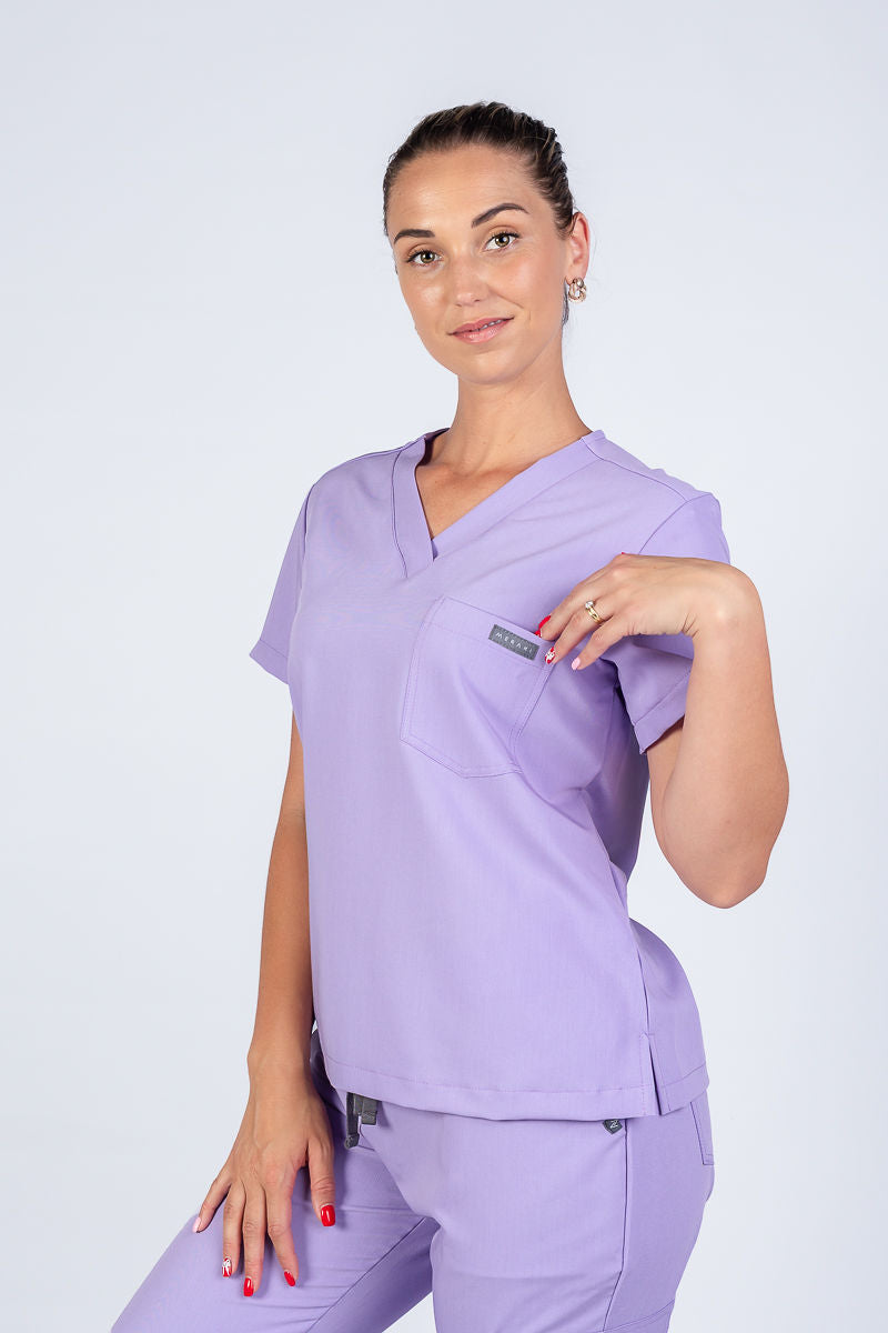 The Penny Women's Scrub Top - Lilac Infusion