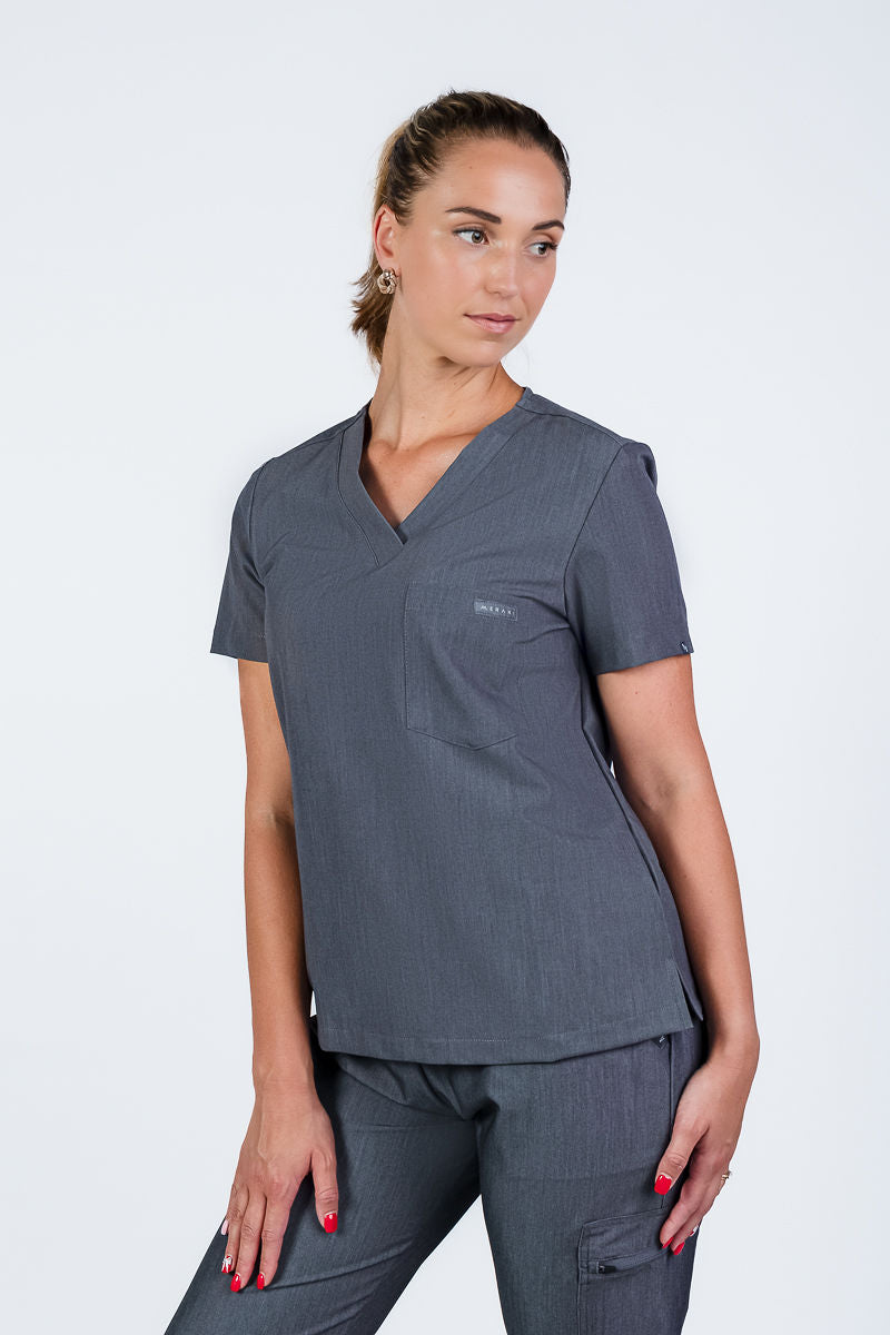 The Penny Women's Scrub Top - Graphite