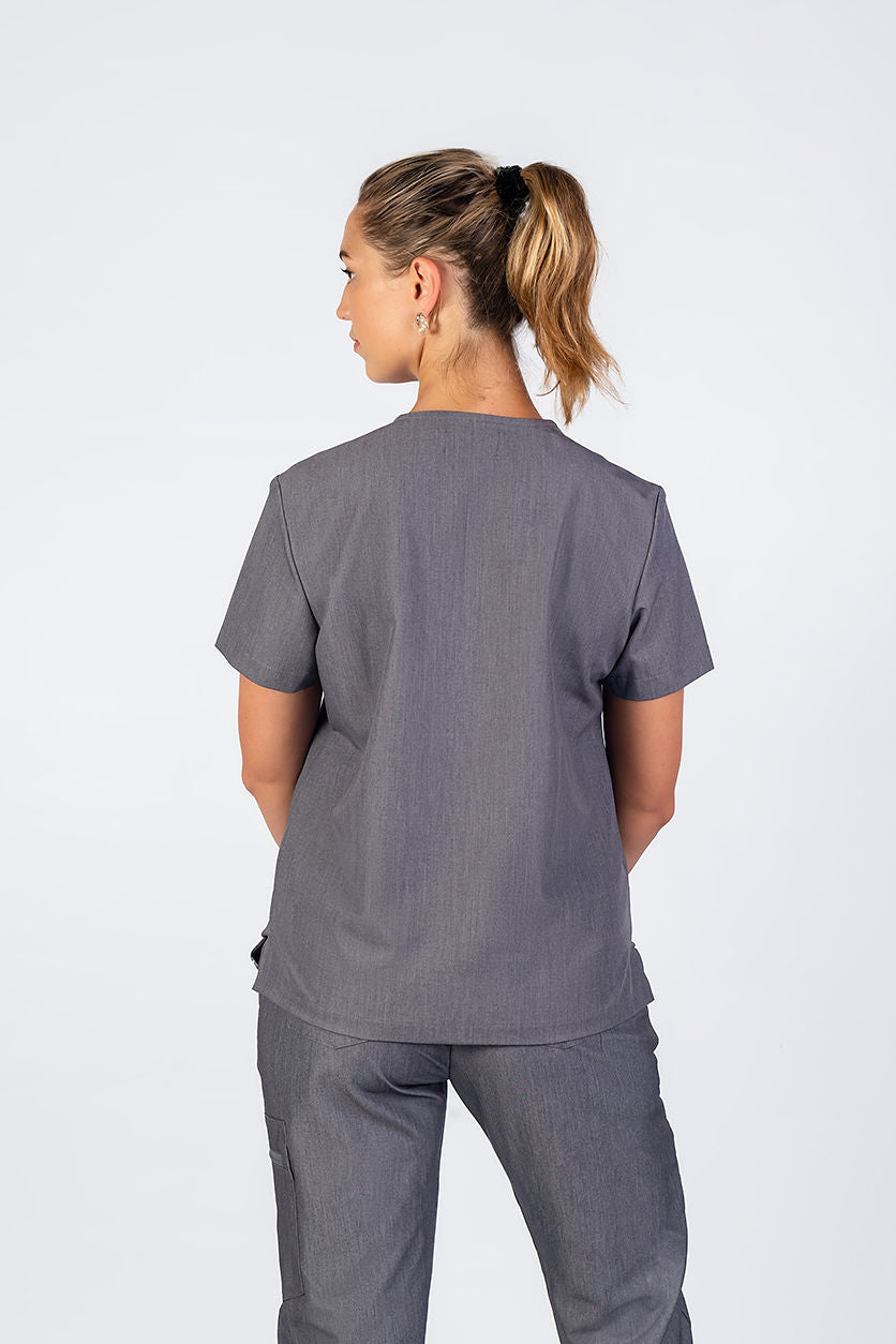 The Penny Women's Scrub Top - Graphite
