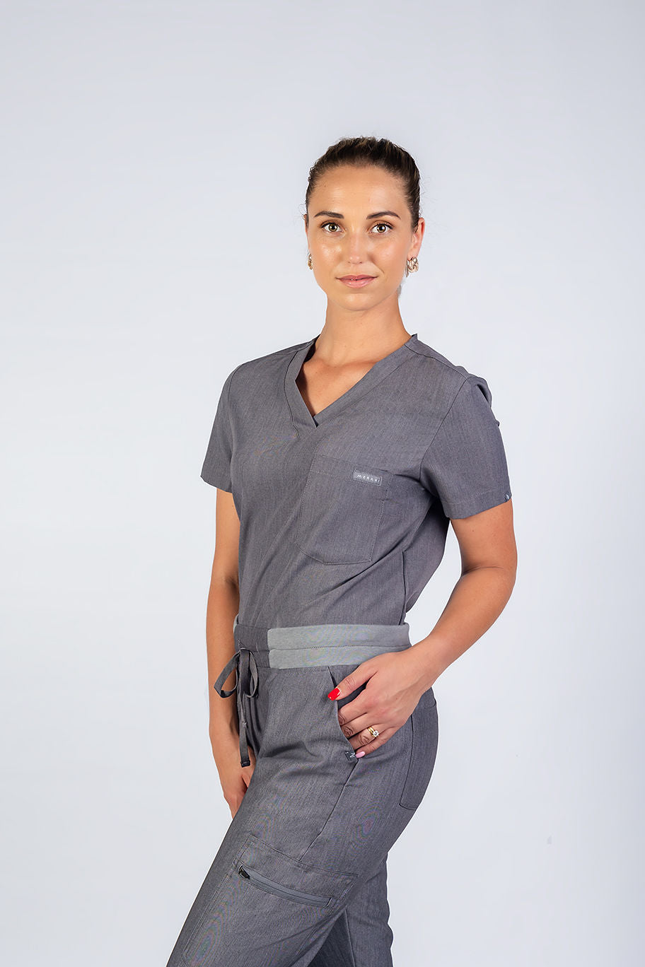 The Penny Women's Scrub Top - Graphite