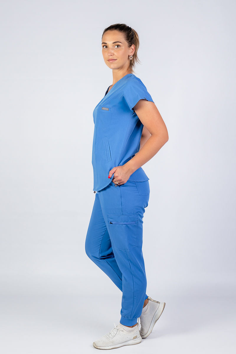The Coco Women's Scrub Top - Cool Marine