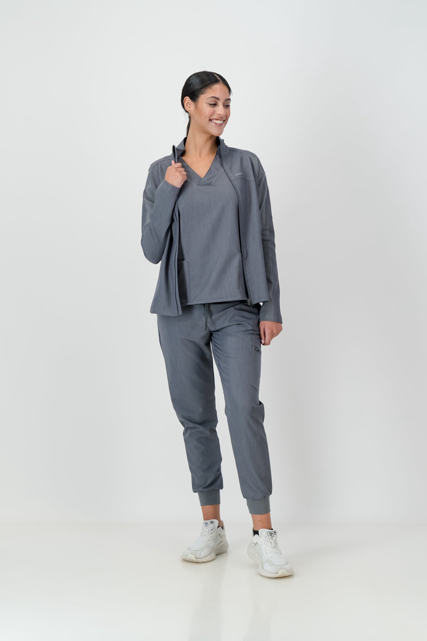 The Lilian Scrub Jacket - Graphite