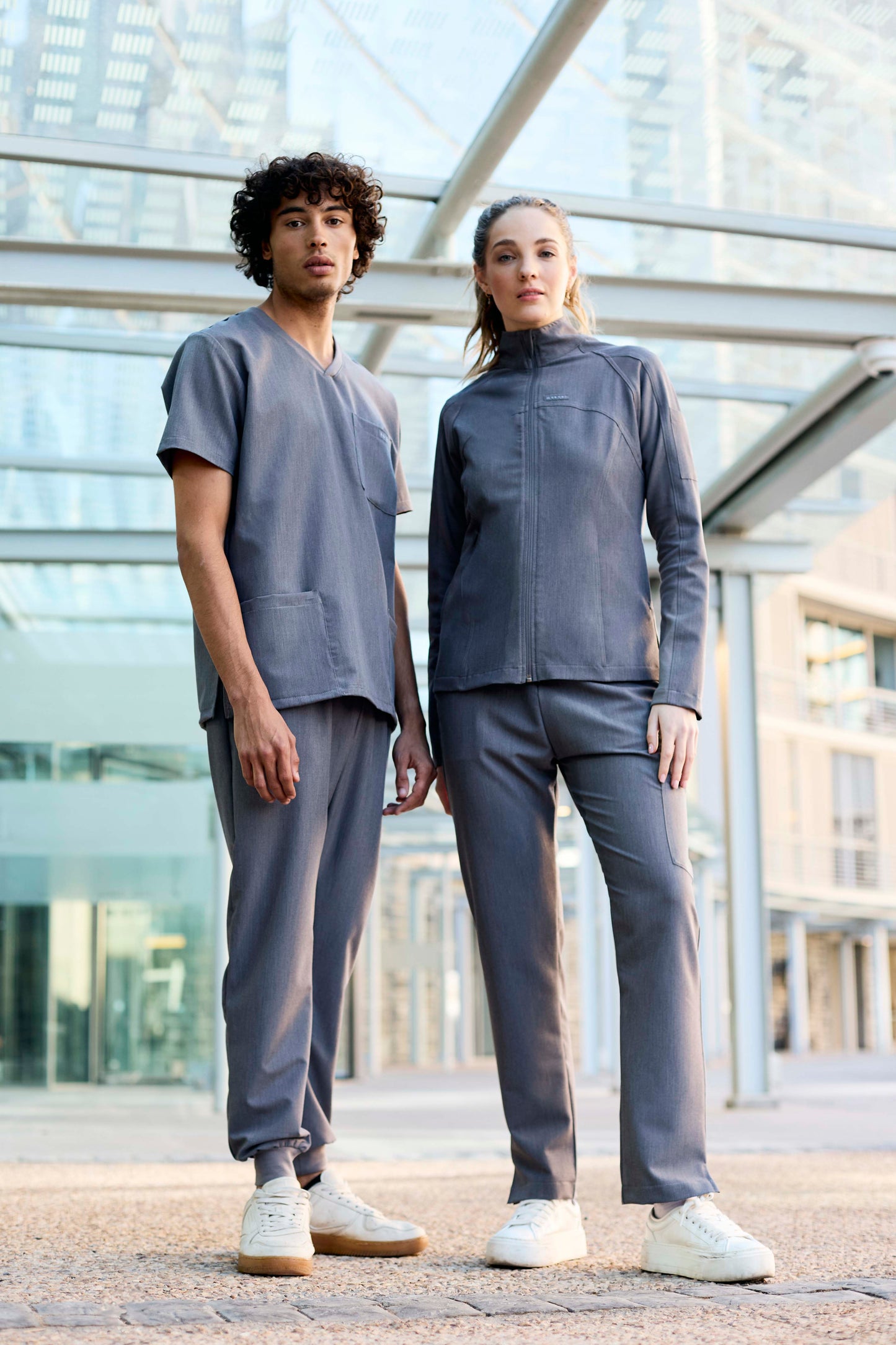 The Lilian Scrub Jacket - Graphite