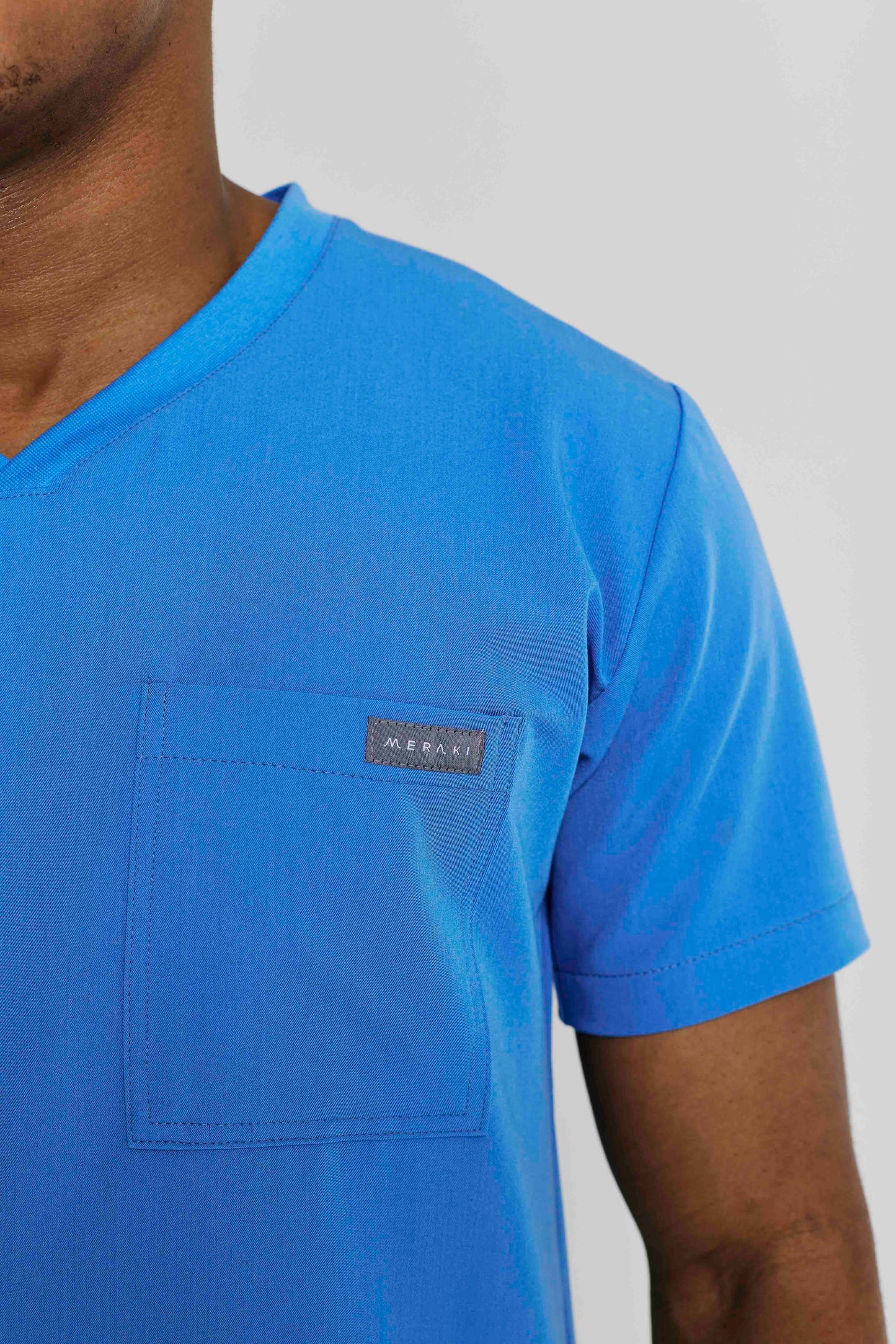 The Alexander Men's Scrub Top - Cool Marine