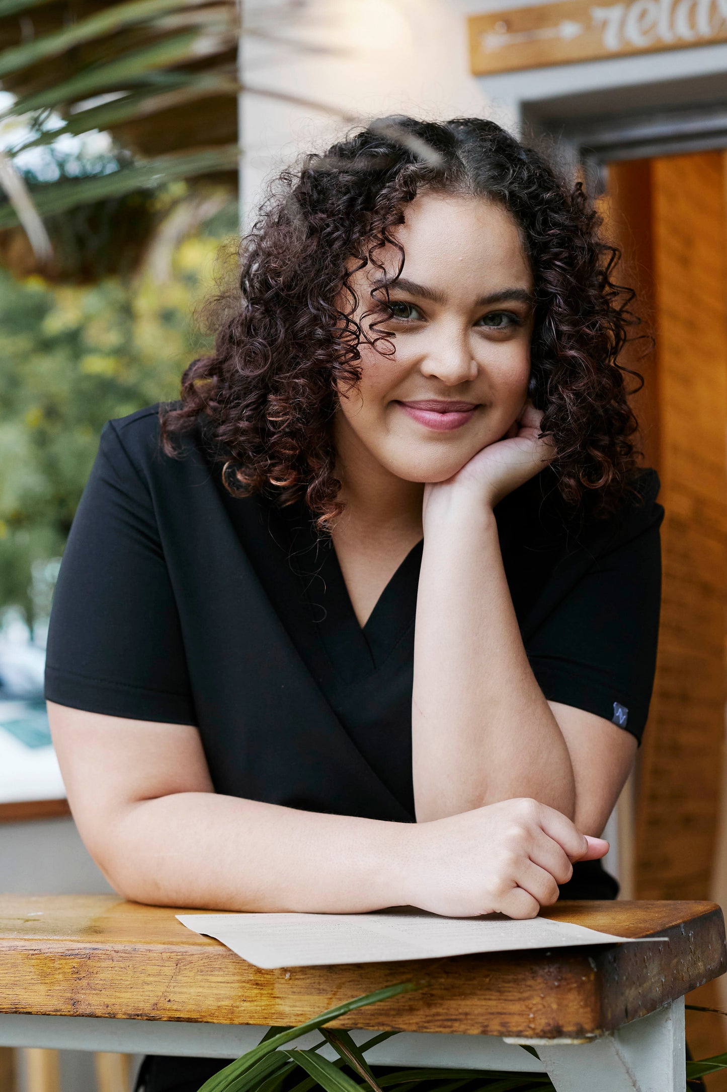 The Penny Women's Scrub Top - Black