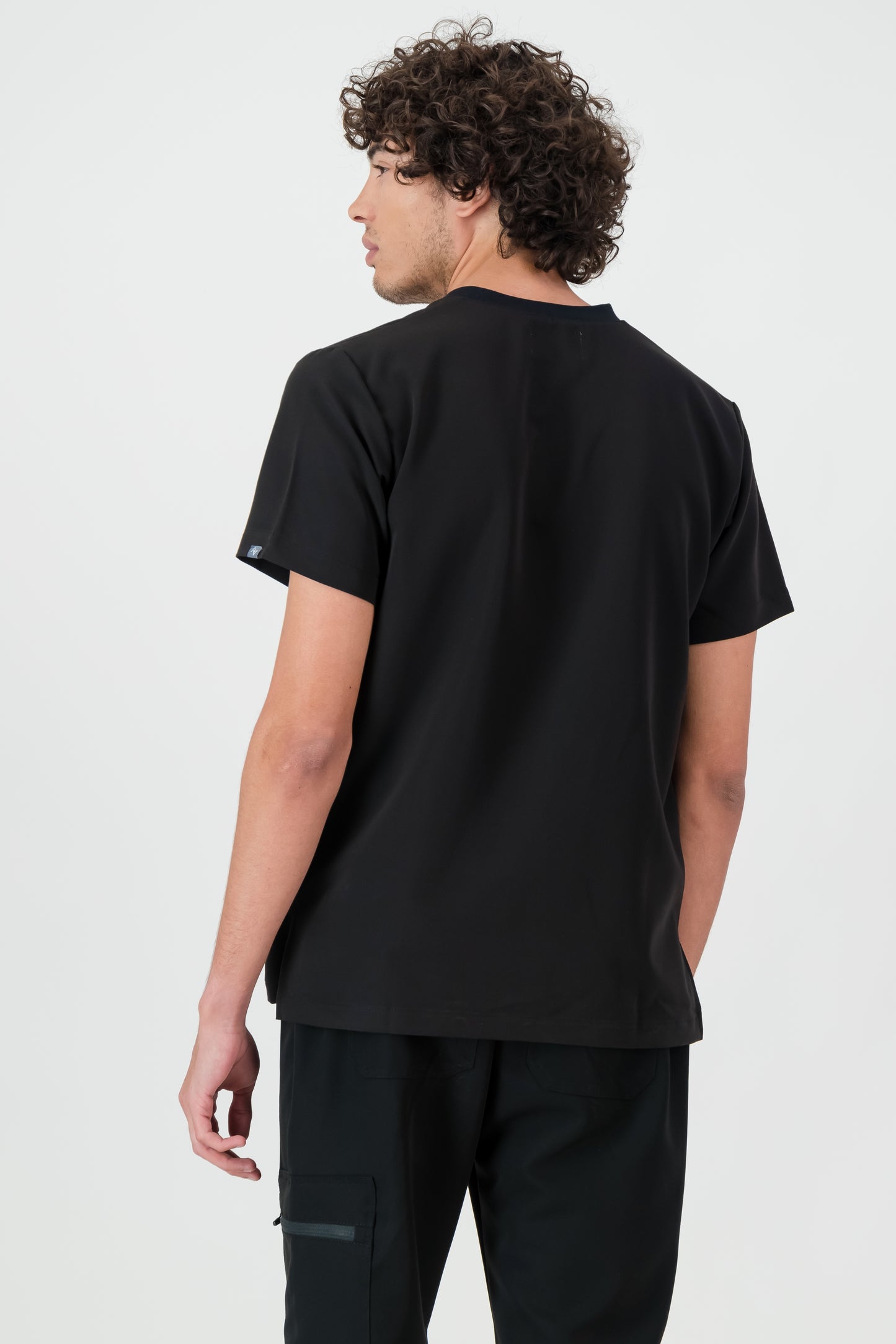 The Alexander Men's Scrub Top - Black