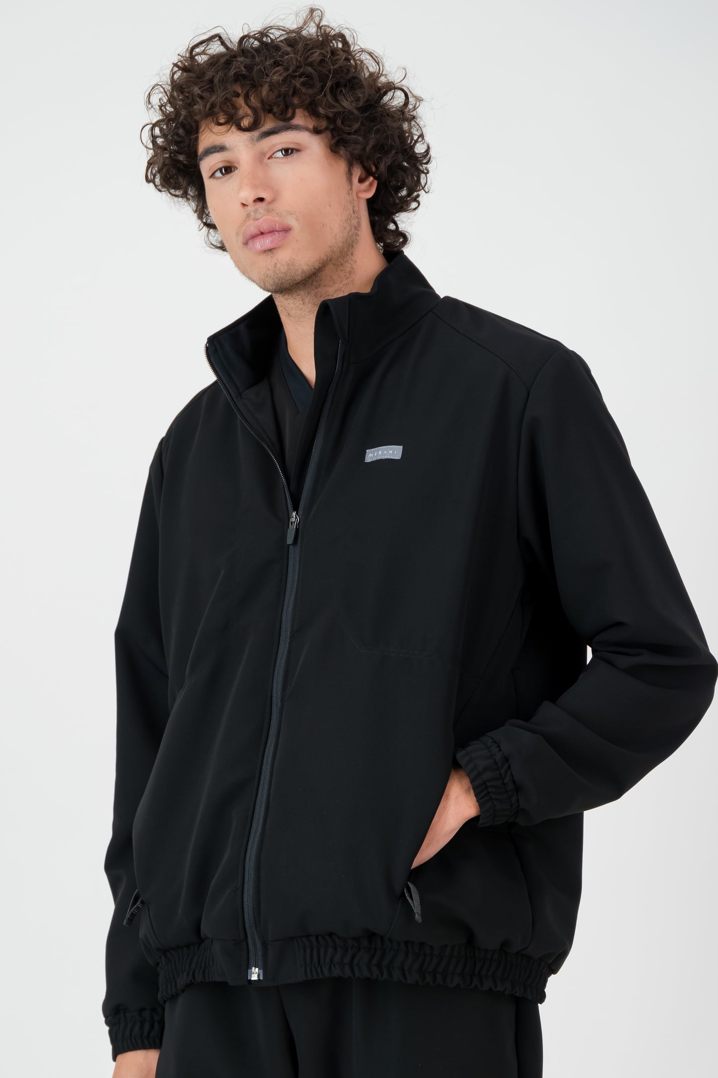 The Albert Men's Scrub Jacket - Black