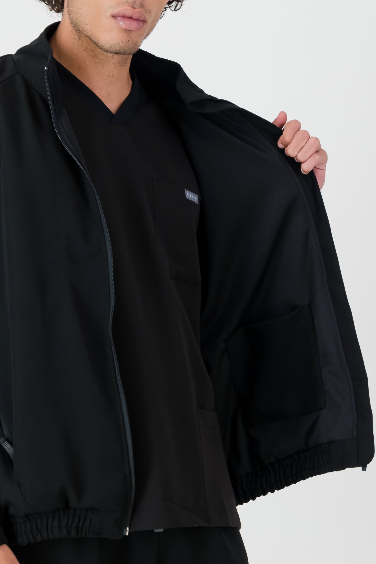 The Albert Men's Scrub Jacket - Black