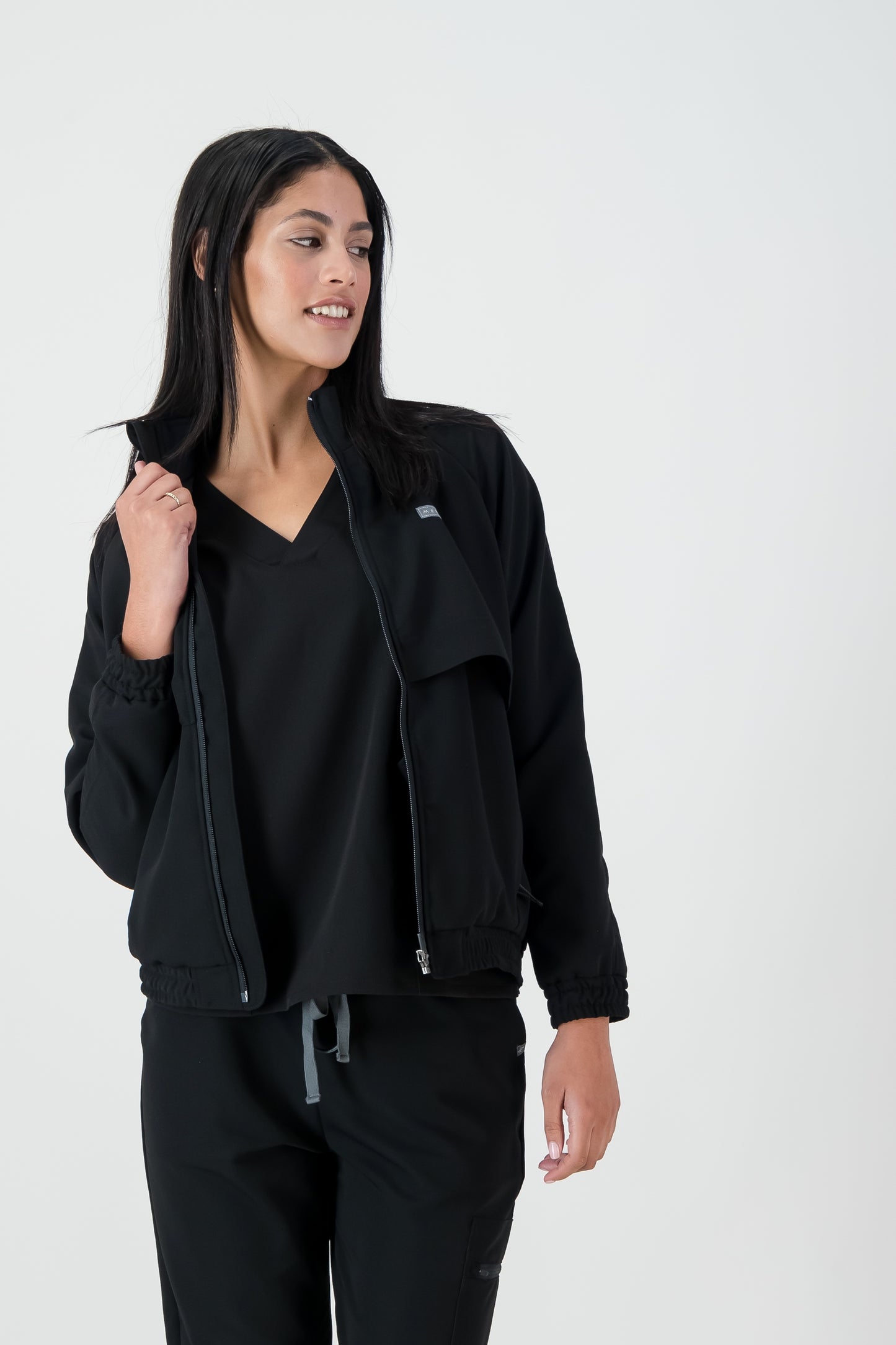 The Rosa Women's Scrub Jacket - Black