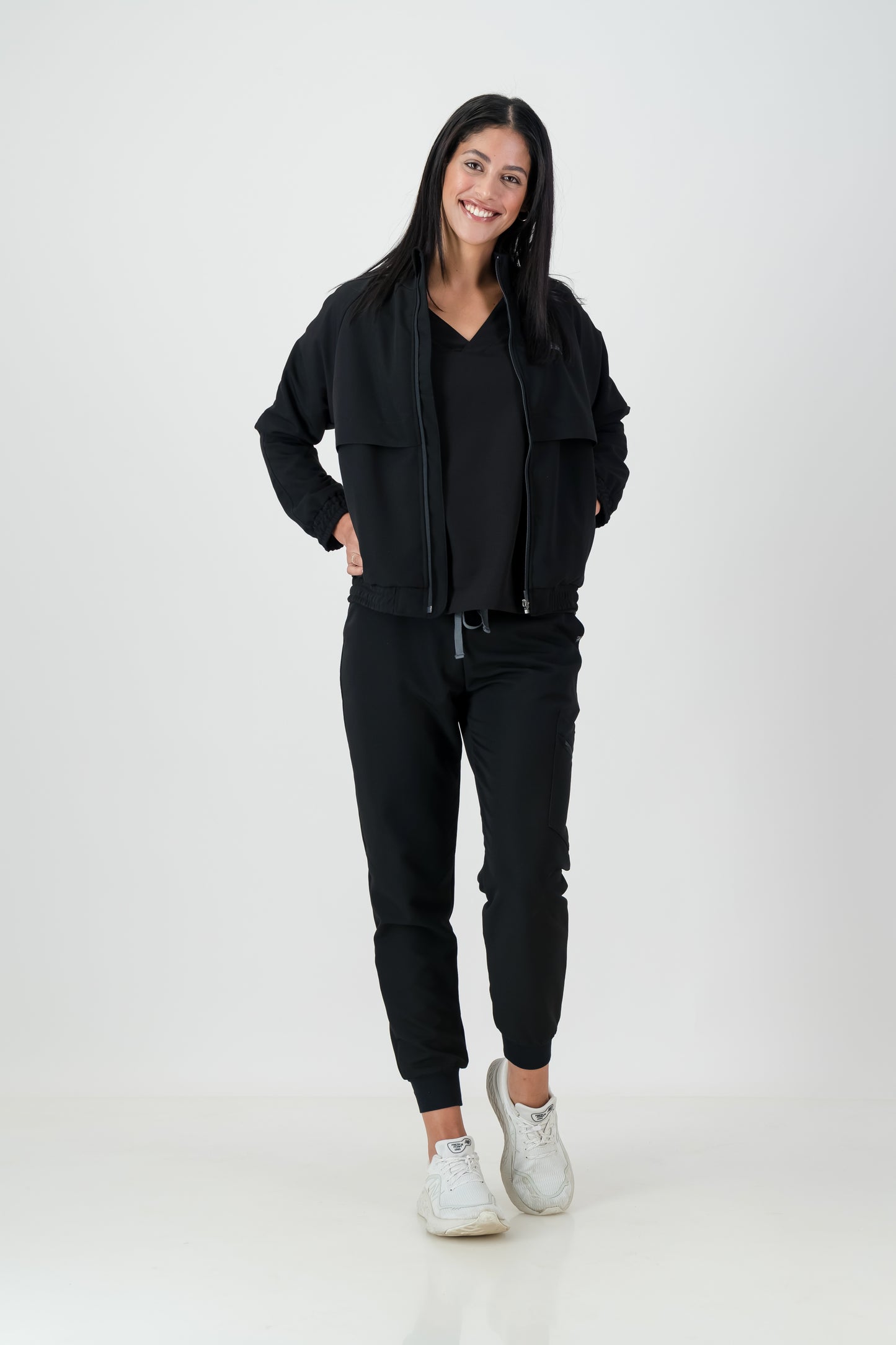 The Rosa Women's Scrub Jacket - Black