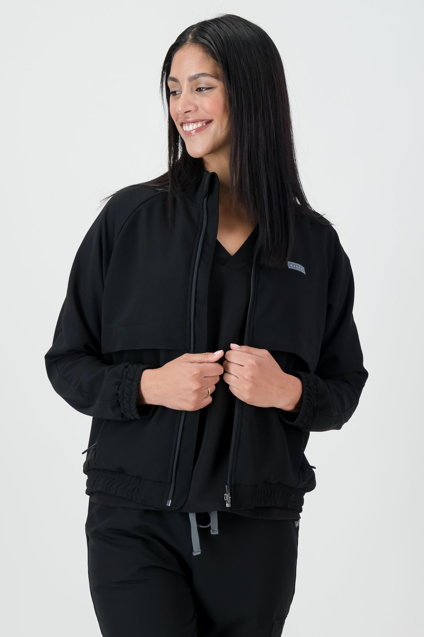 The Rosa Women's Scrub Jacket - Black