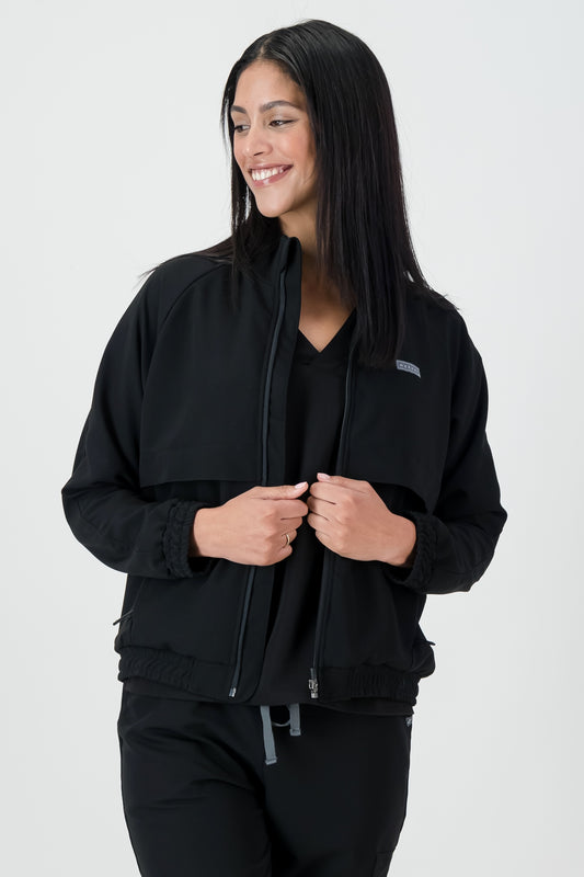 The Rosa Women's Scrub Jacket - Black