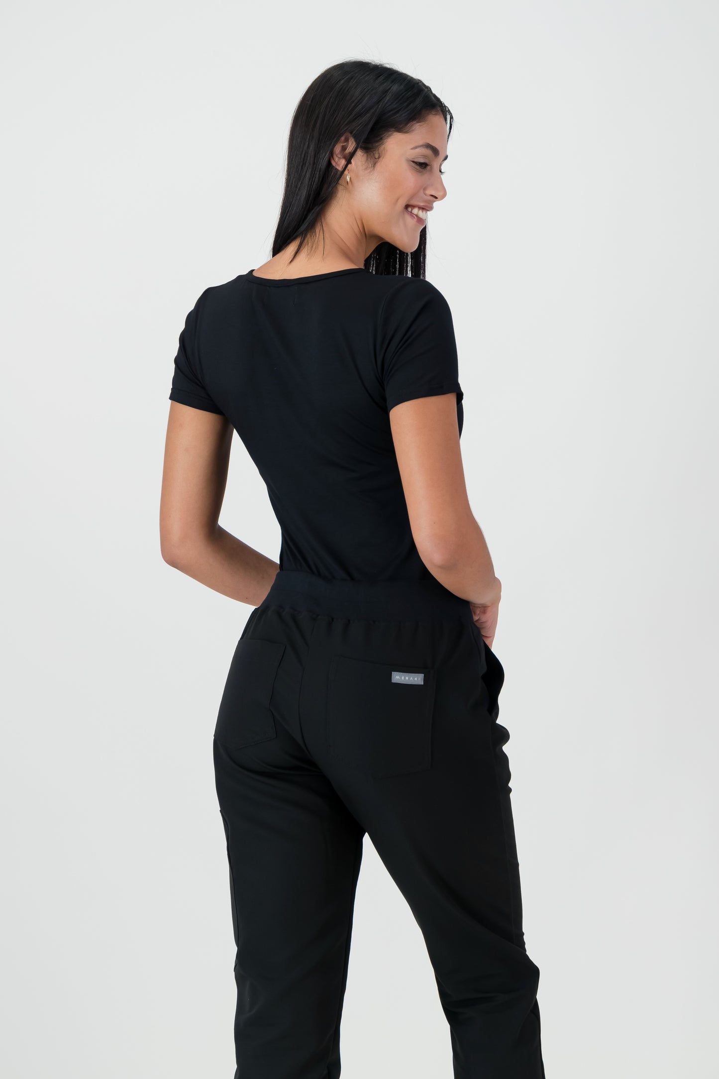 Ladies Short-sleeve Underscrub - Black