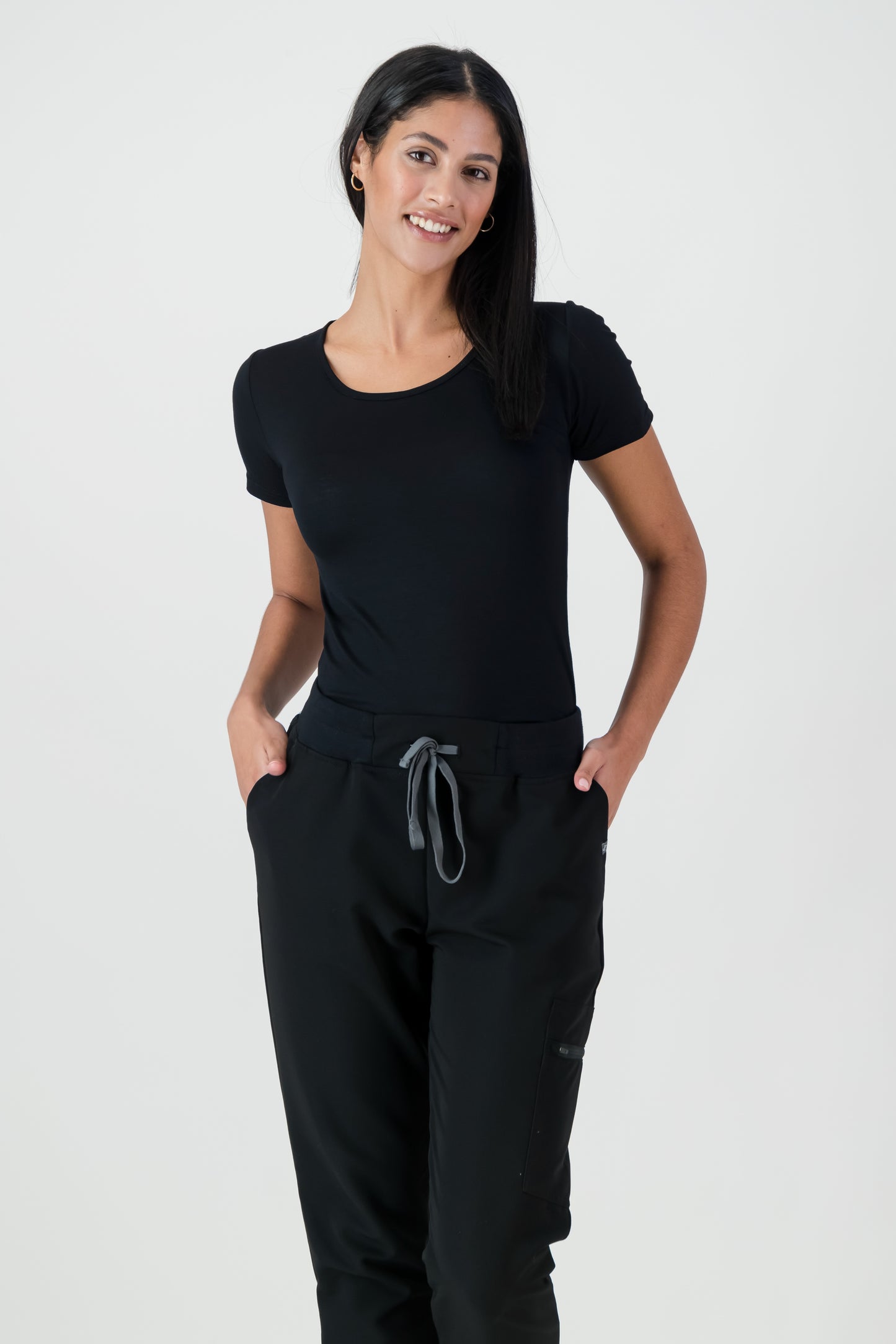 Ladies Short-sleeve Underscrub - Black