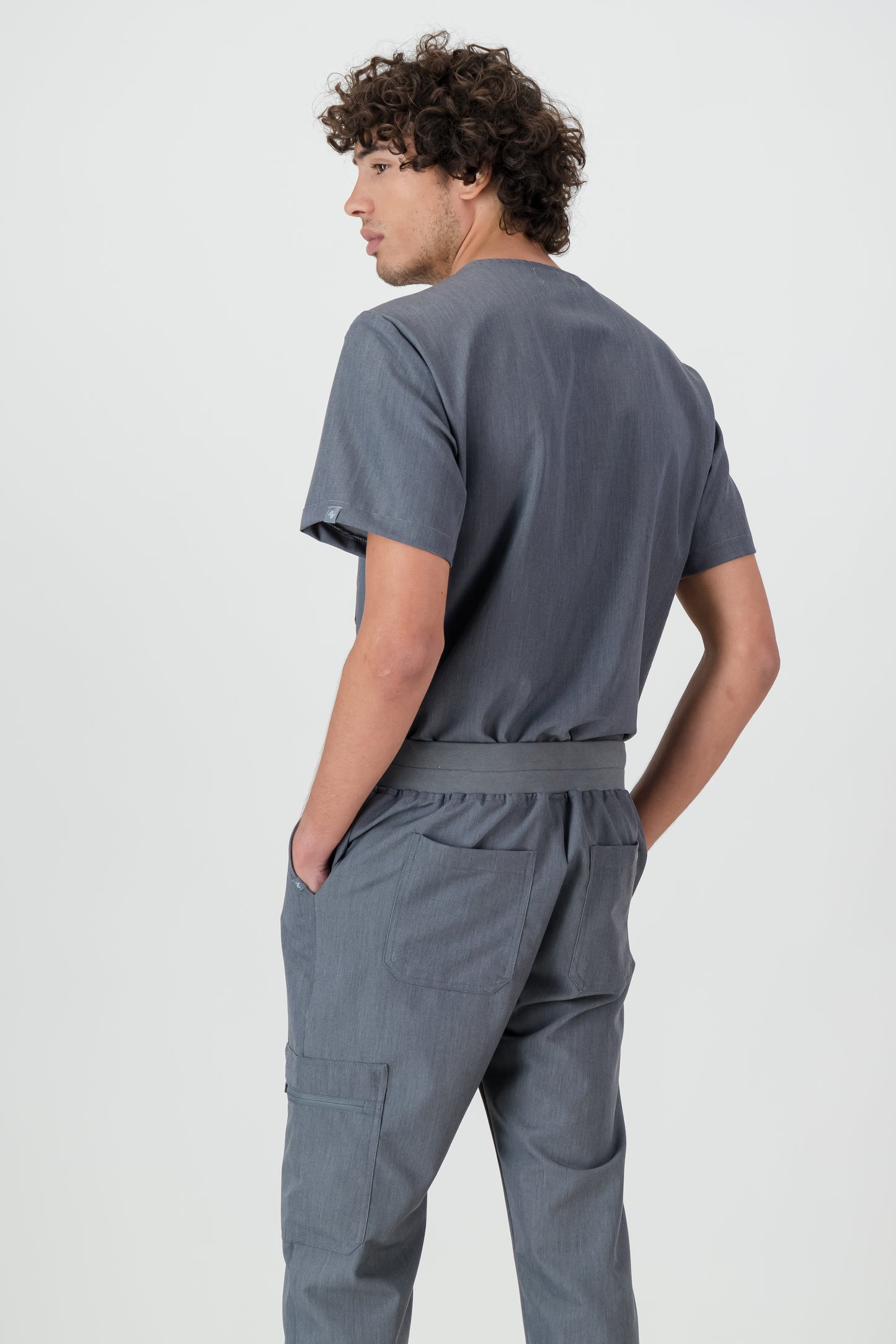 The Chris Men's Scrub Top - Graphite