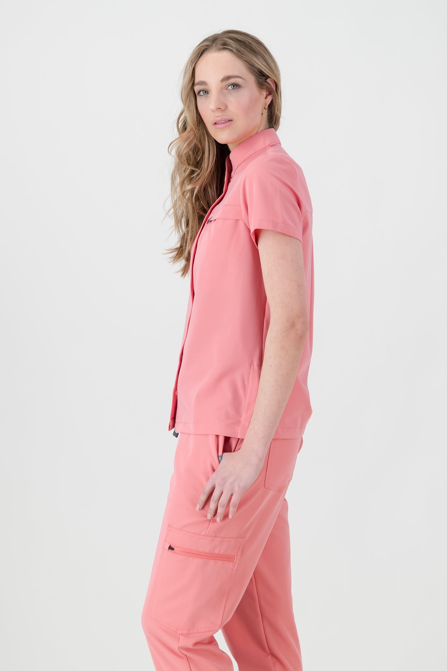 The Charlotte Women's Scrub Top - Coral