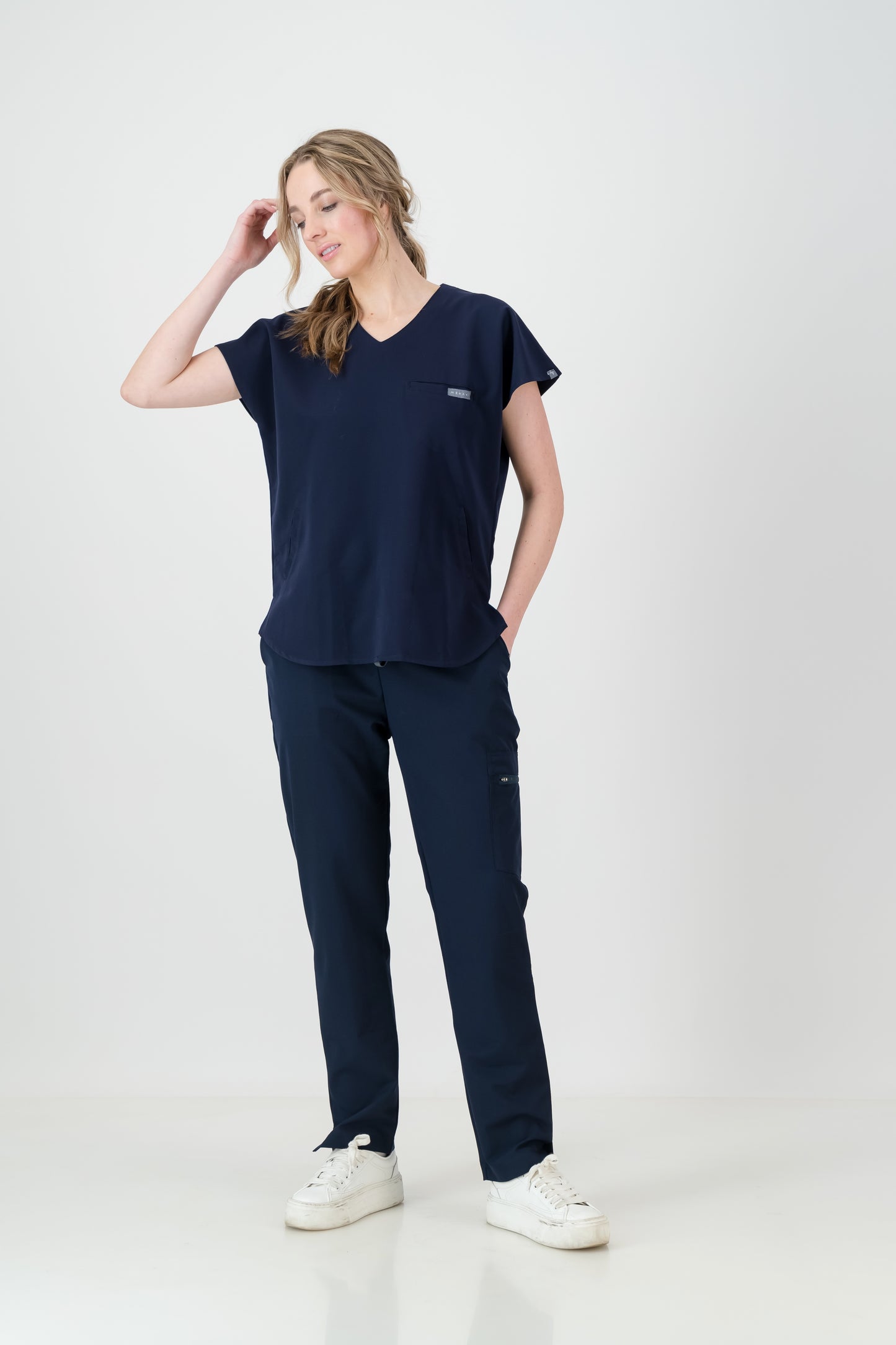 The Coco Women's Scrub Top - Navy