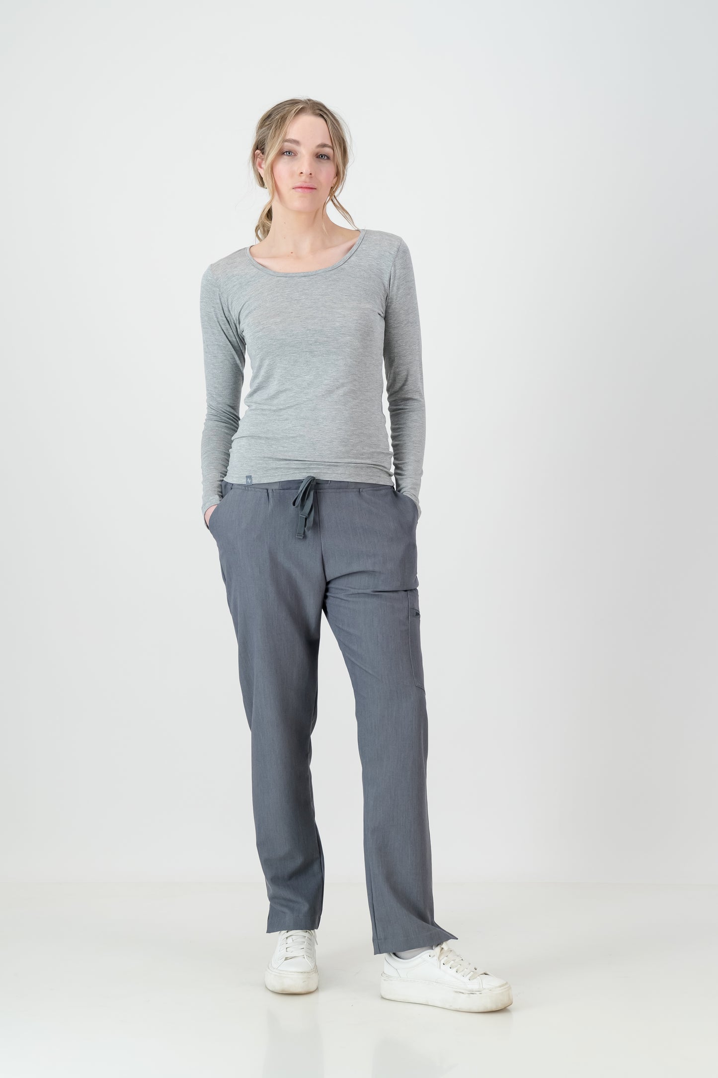 Ladies Long-sleeve Underscrub - Grey