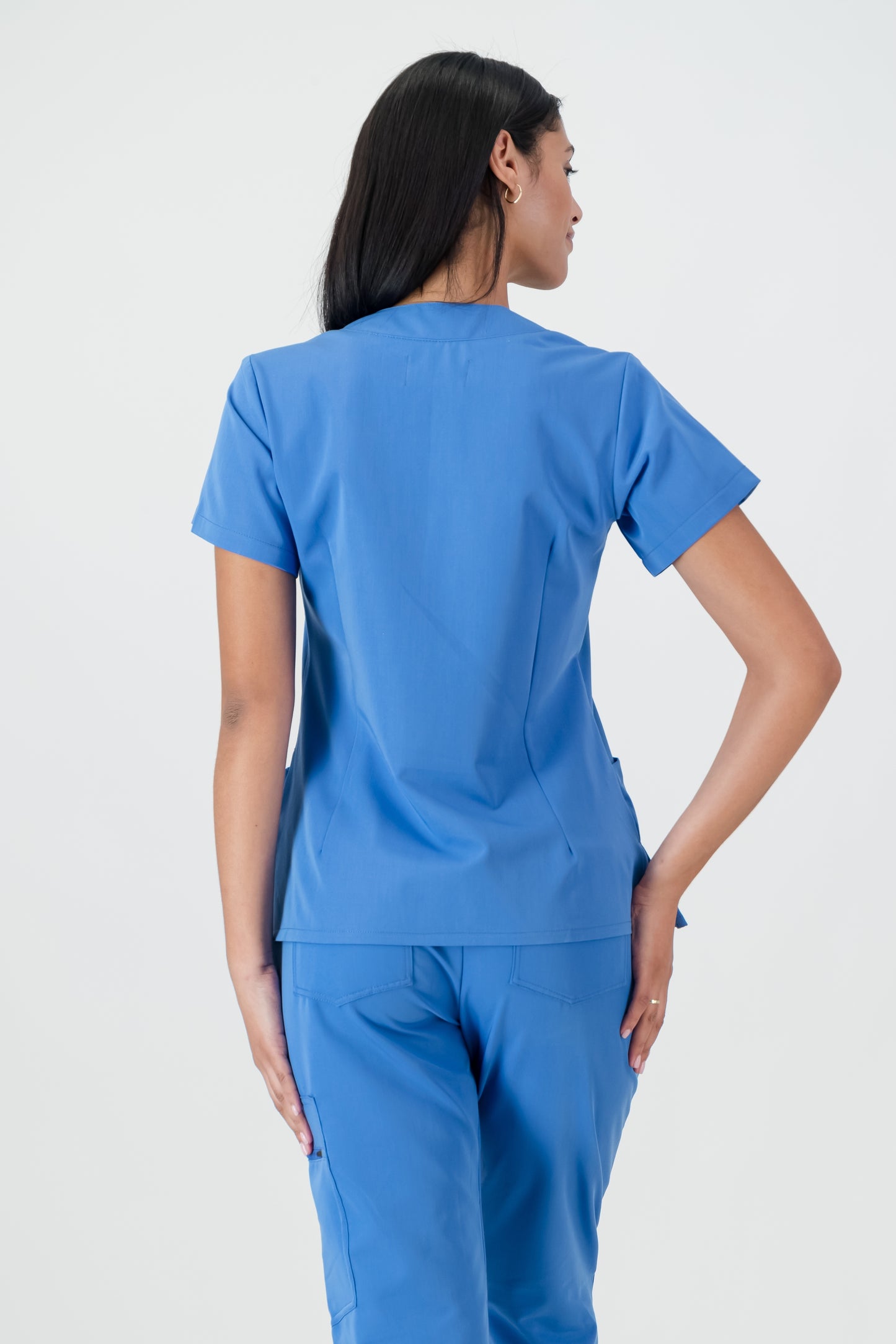 The Marie Women's Scrub Top - Cool Marine