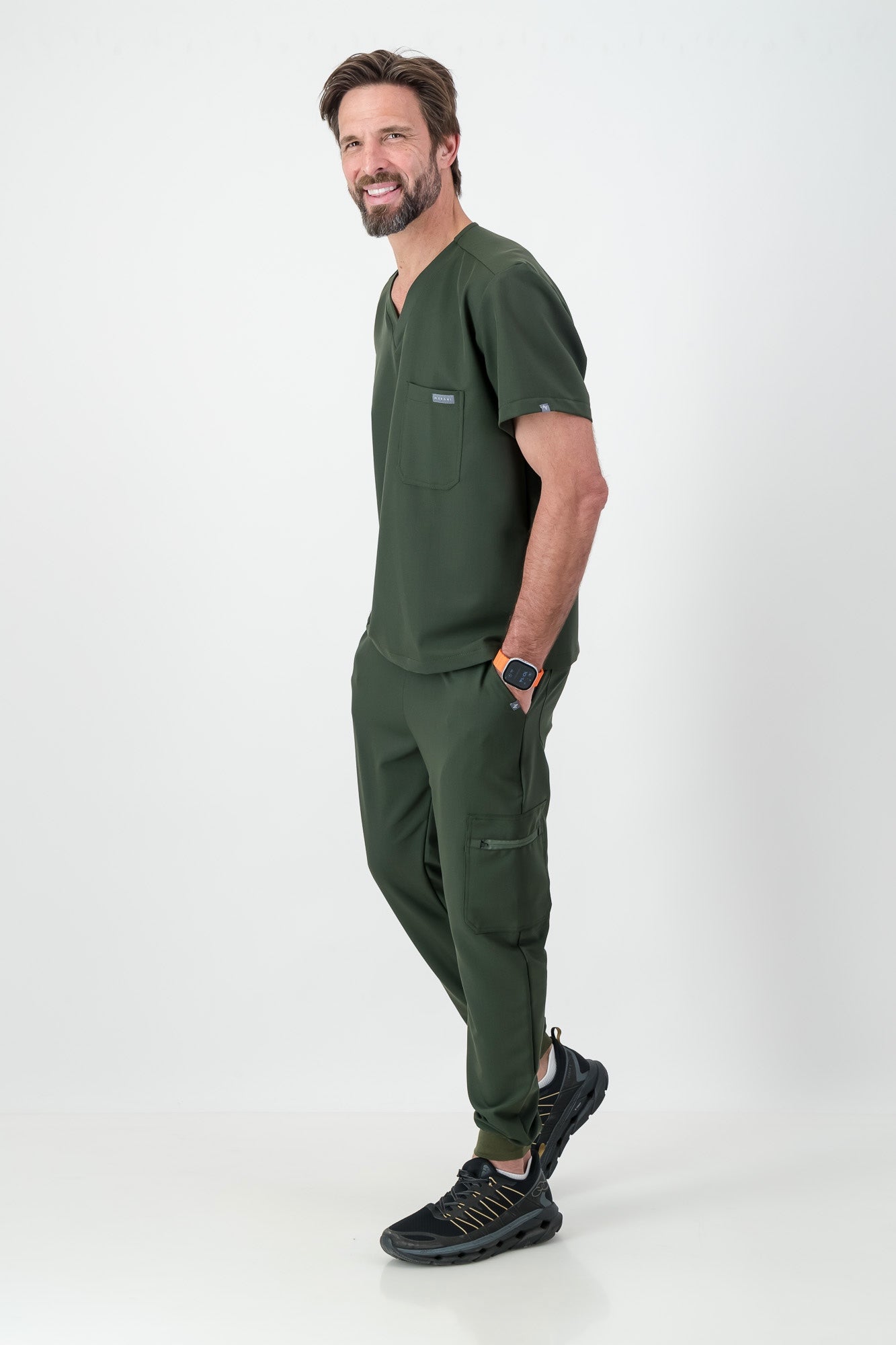 The Chris Men's Scrub Top - Bonsai