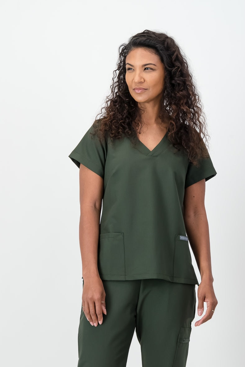 The Marie Women's Scrub Top - Bonsai