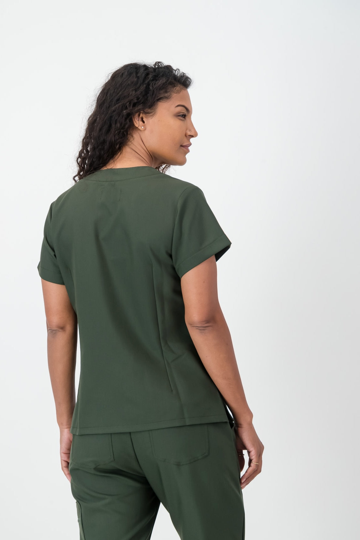 The Marie Women's Scrub Top - Bonsai