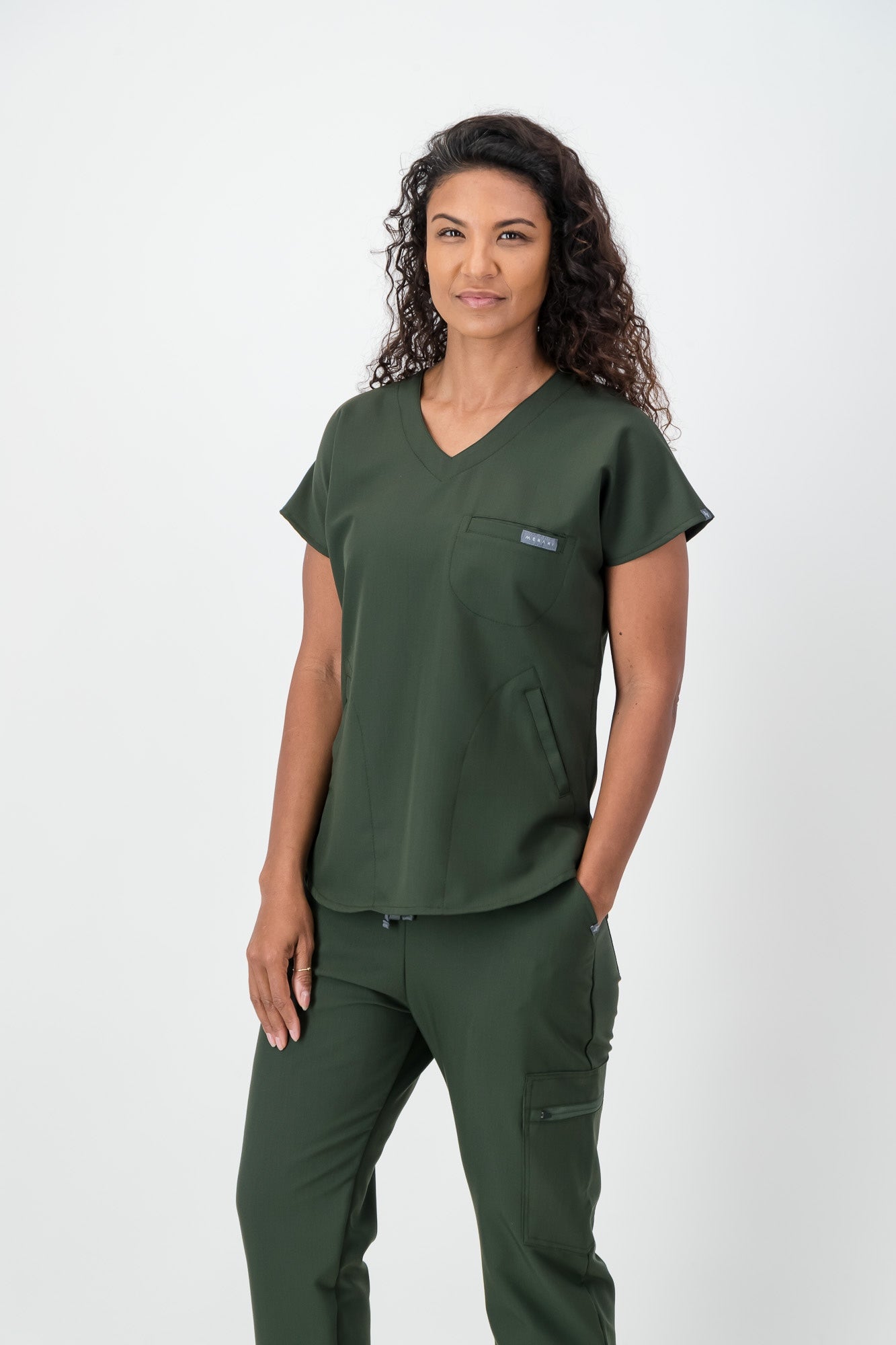 The Coco Women's Scrub Top - Bonsai