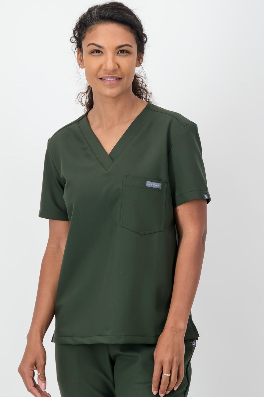 The Penny Women's Scrub Top - Bonsai