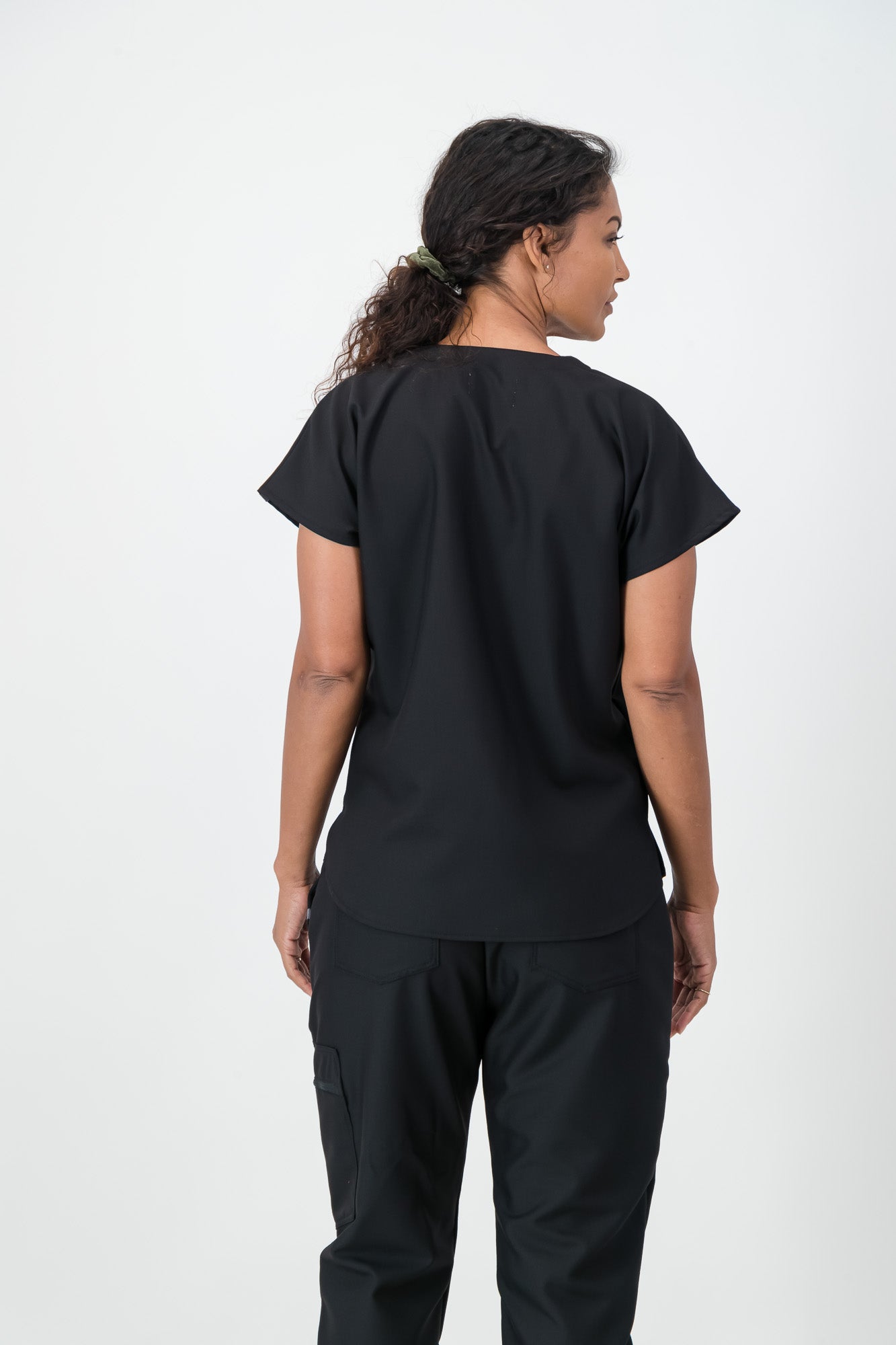 The Coco Women's Scrub Top - Black - Meraki Scrubs