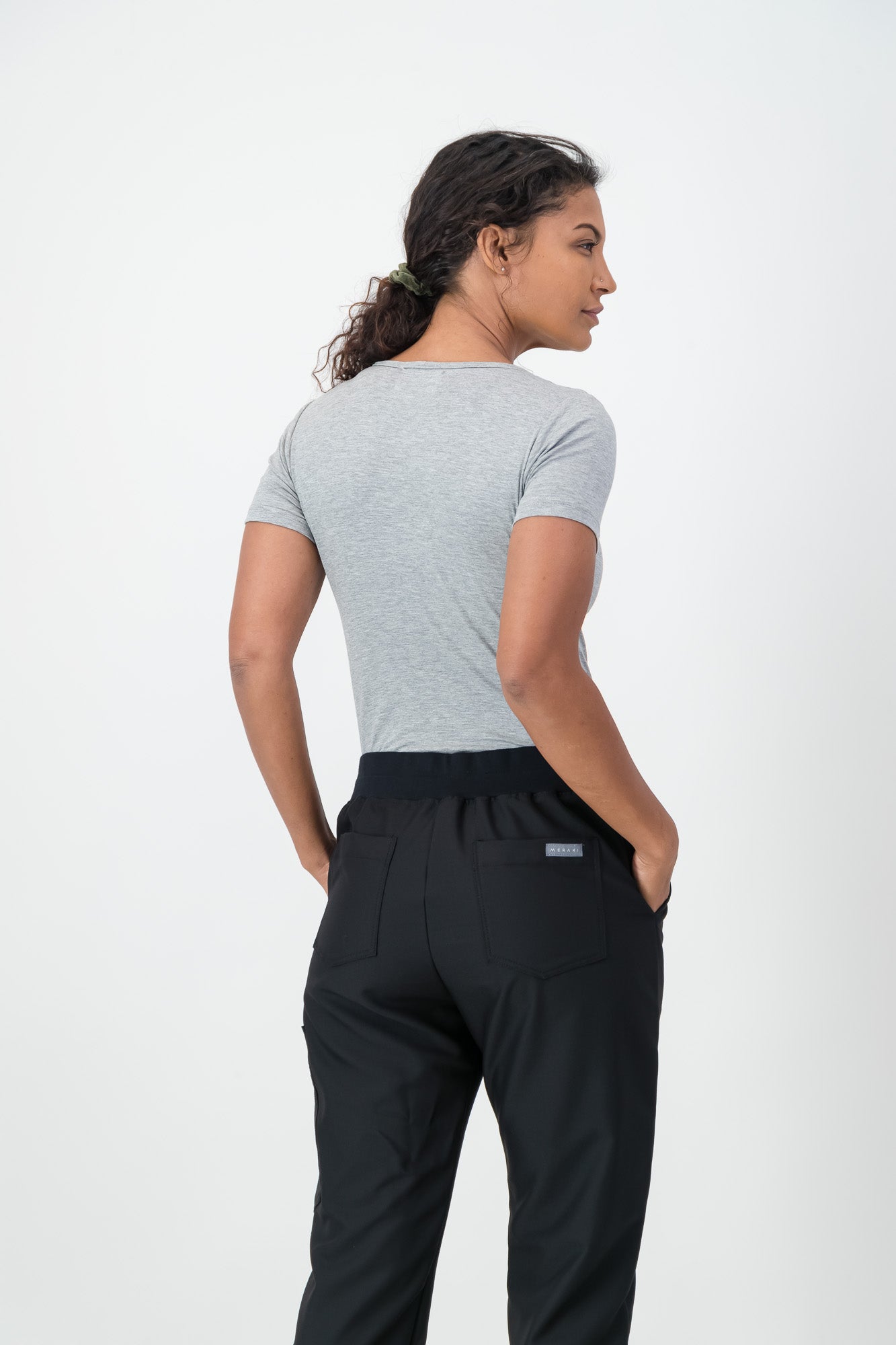 Ladies Short-sleeve Underscrub - Grey