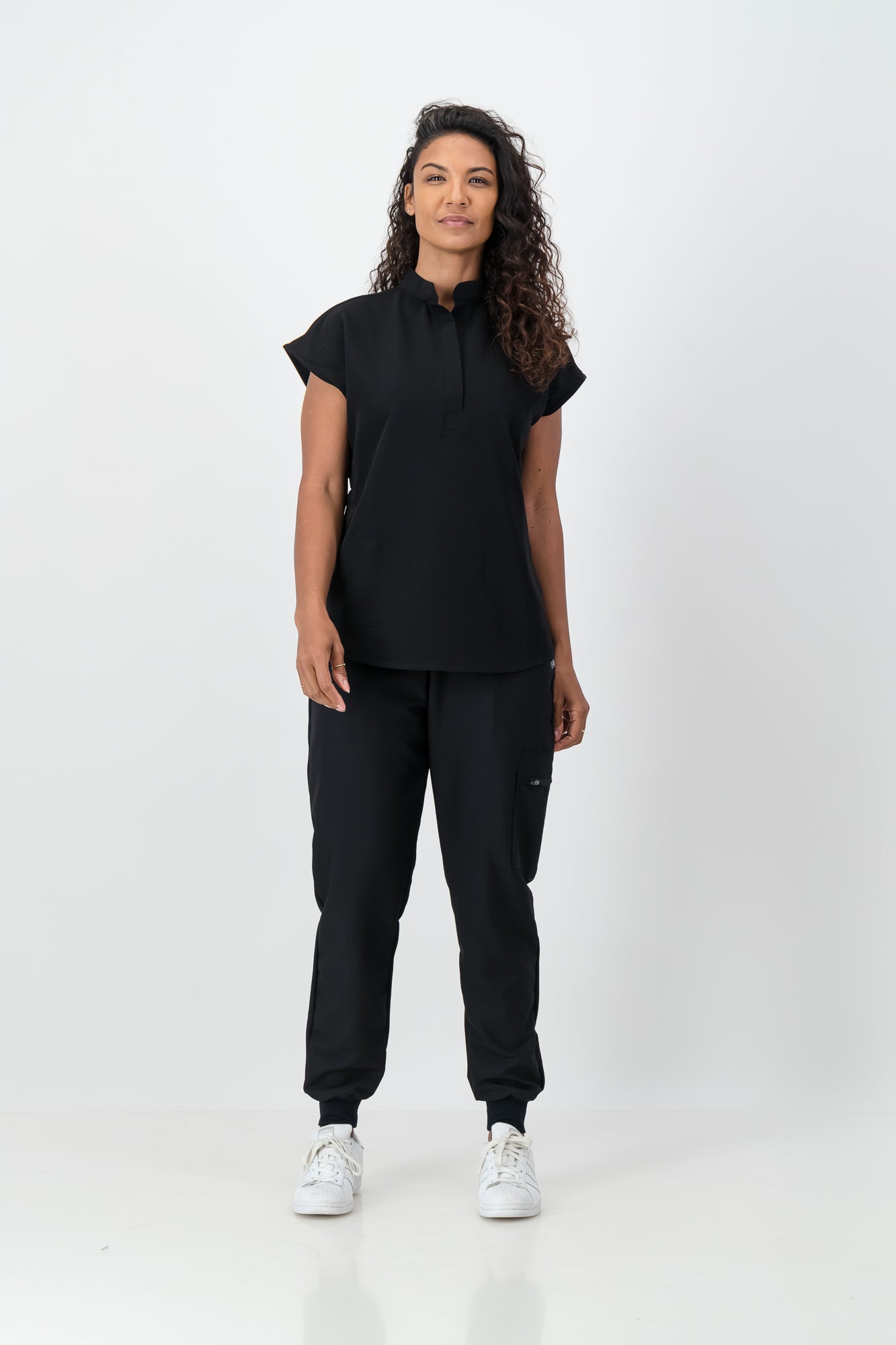 The Emma Women's Scrub Top - Black
