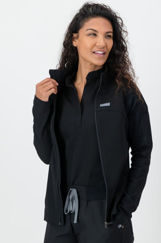 The Lilian Scrub Jacket - Black