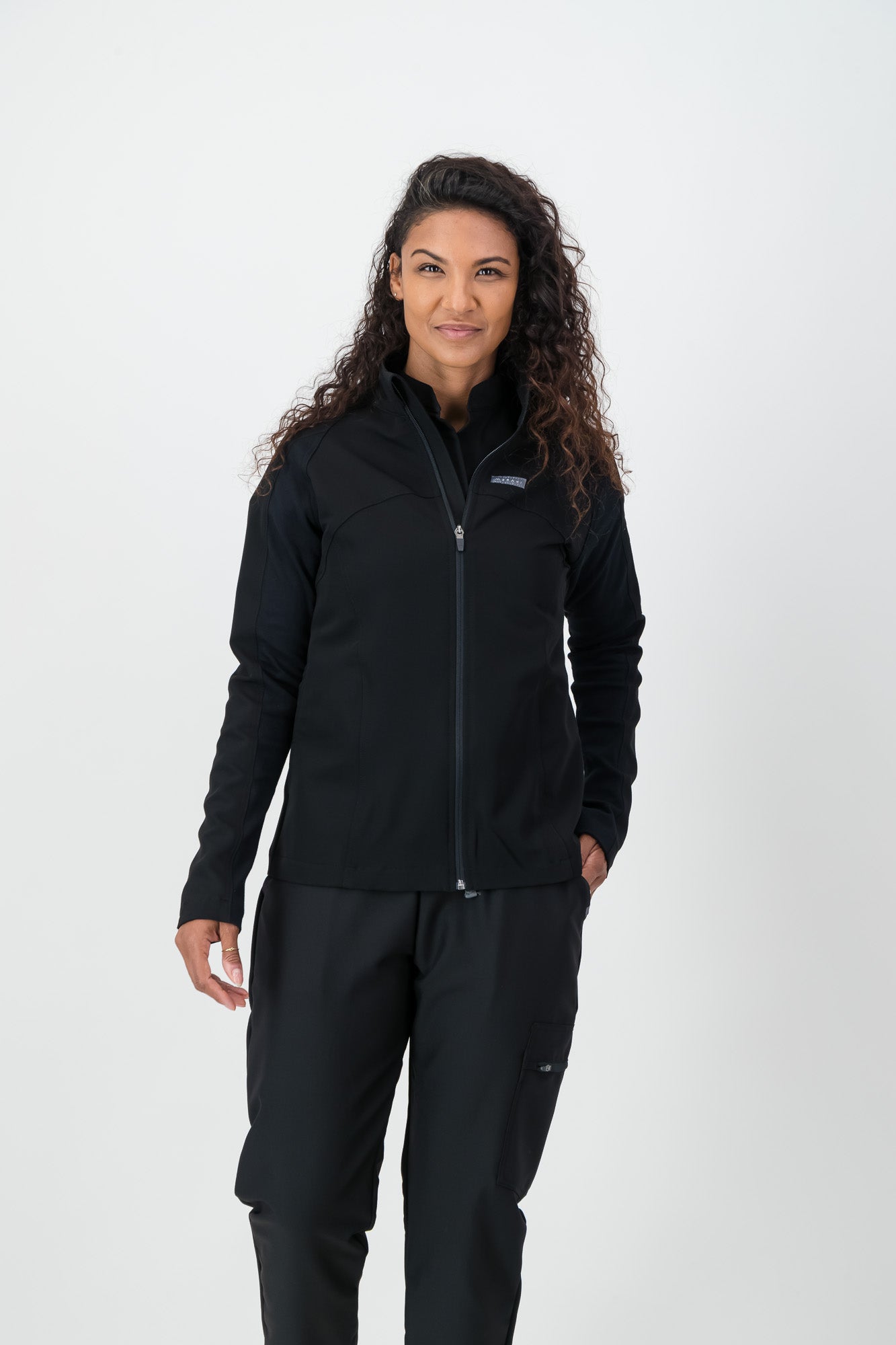 The Lilian Scrub Jacket - Black