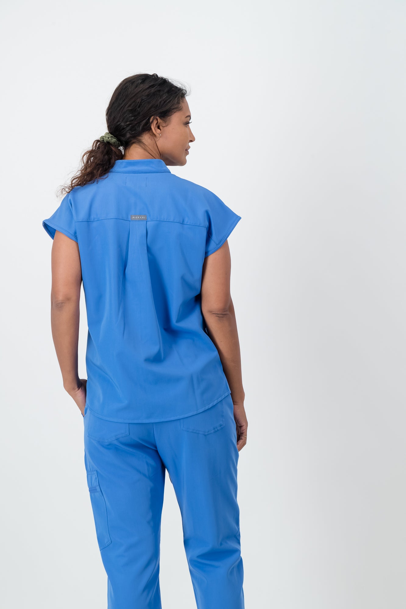 The Emma Women's Scrub Top - Cool Marine